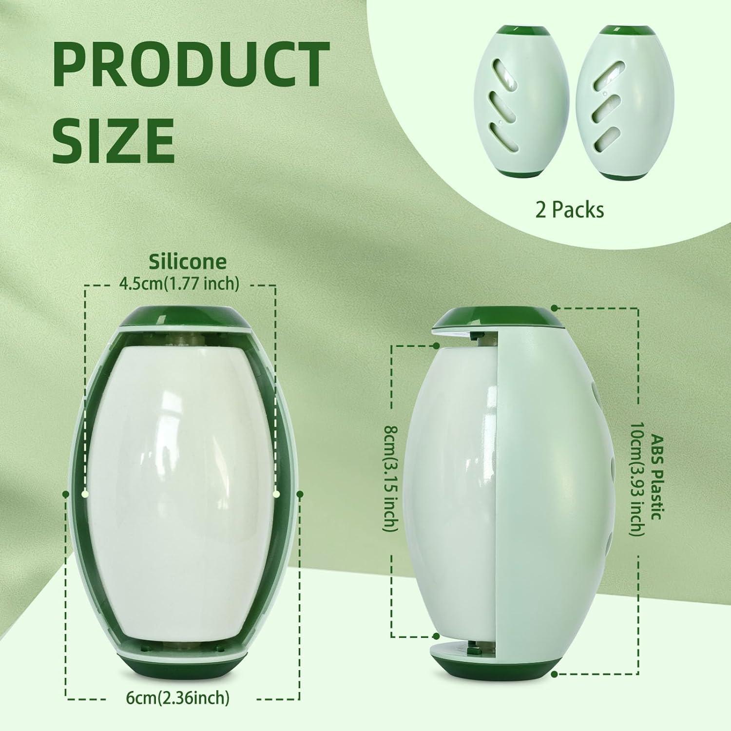 Paquete de 2 Rodillos de Pelusa Reutilizables Kearning Verde