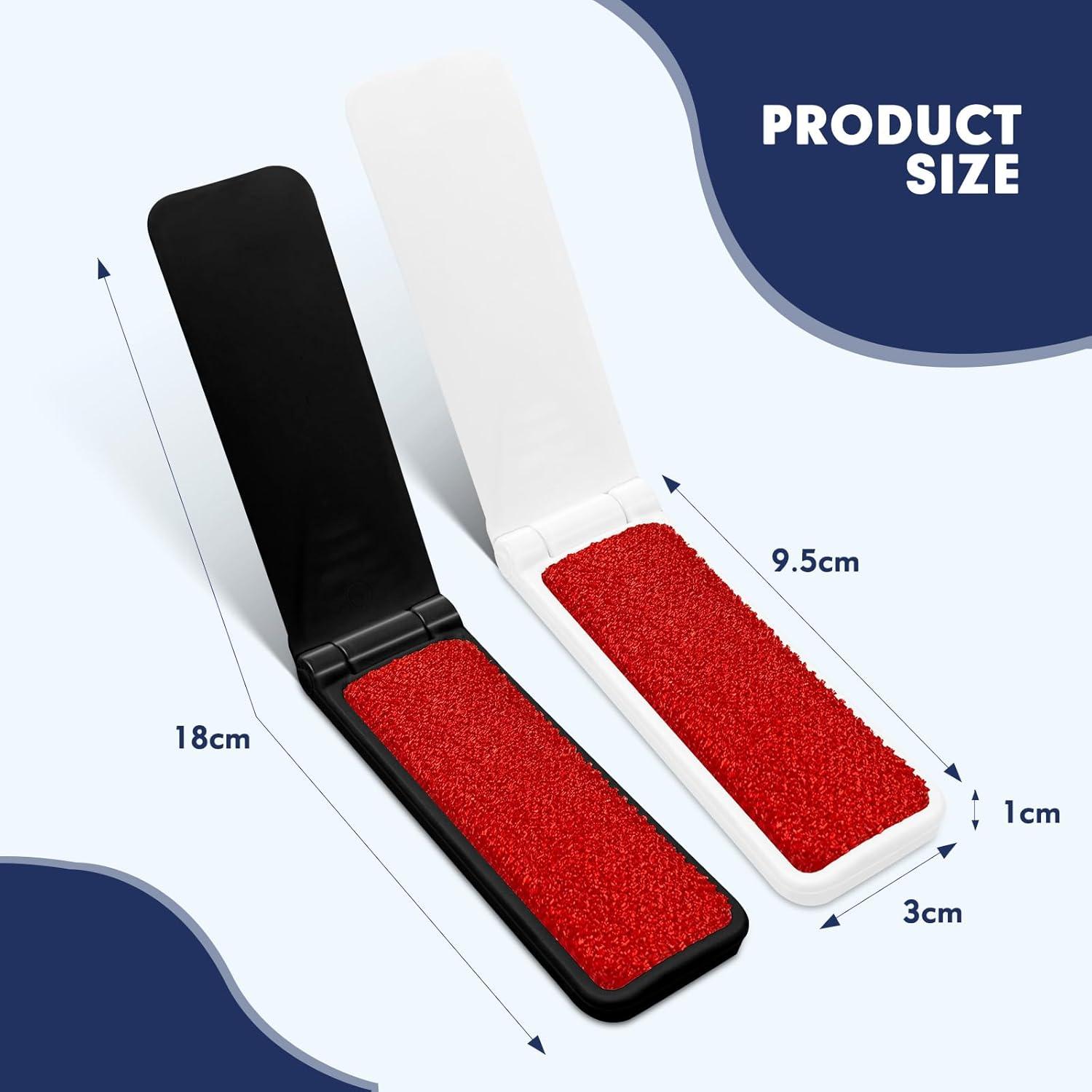 Cepillos de Lint Plegables Kerros 4-Pack - 2 Blancos y 2 Negros