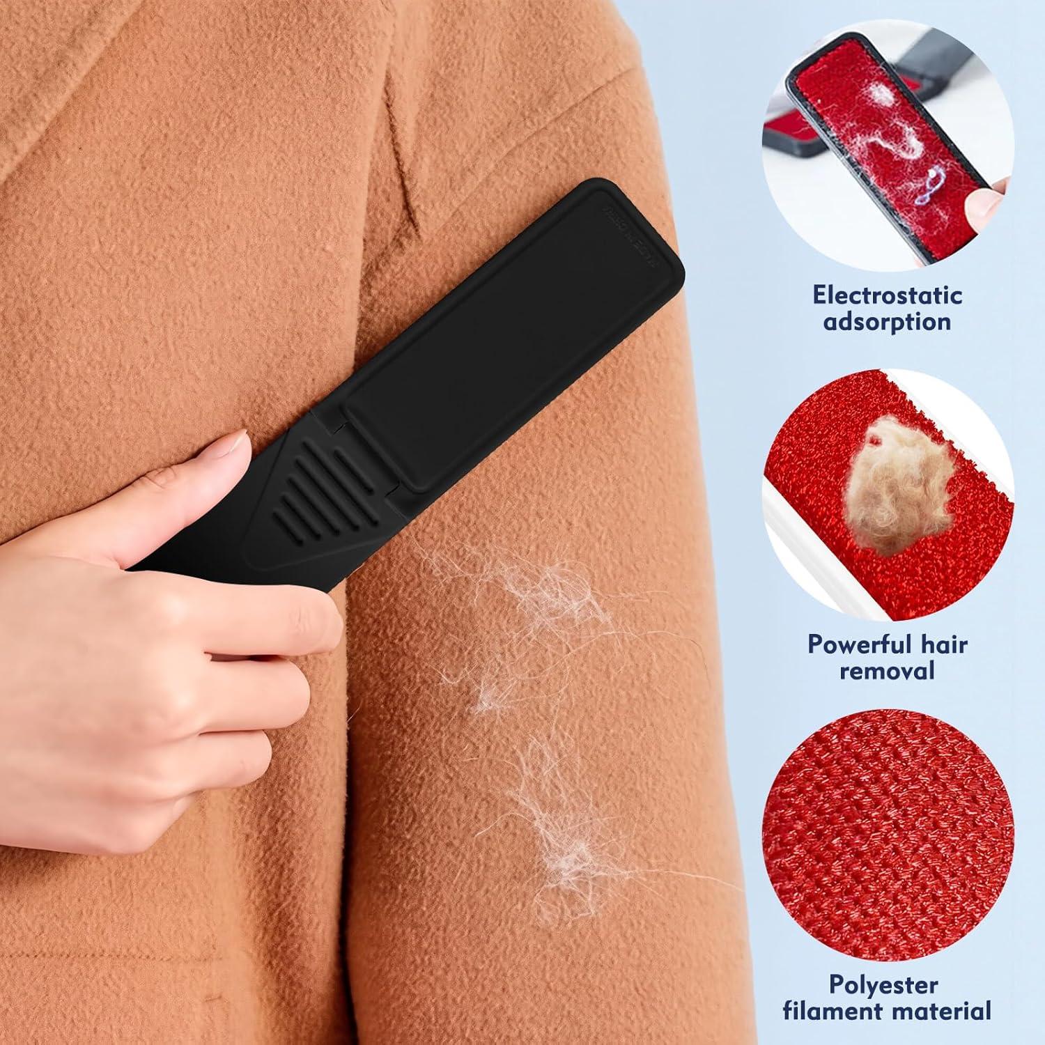 Cepillos de Lint Plegables Kerros 4-Pack - 2 Blancos y 2 Negros