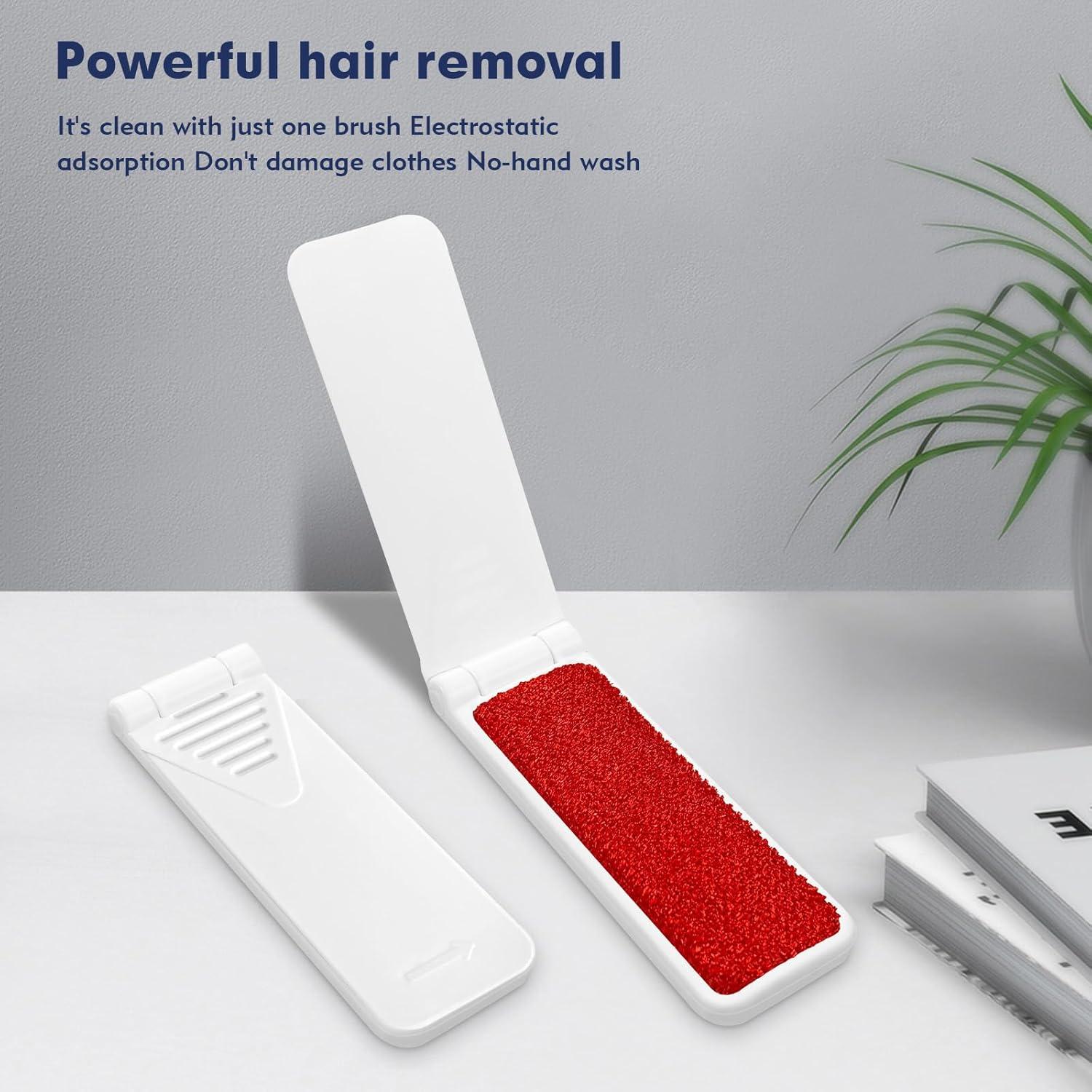 Cepillos de Lint Plegables Kerros 4-Pack - 2 Blancos y 2 Negros