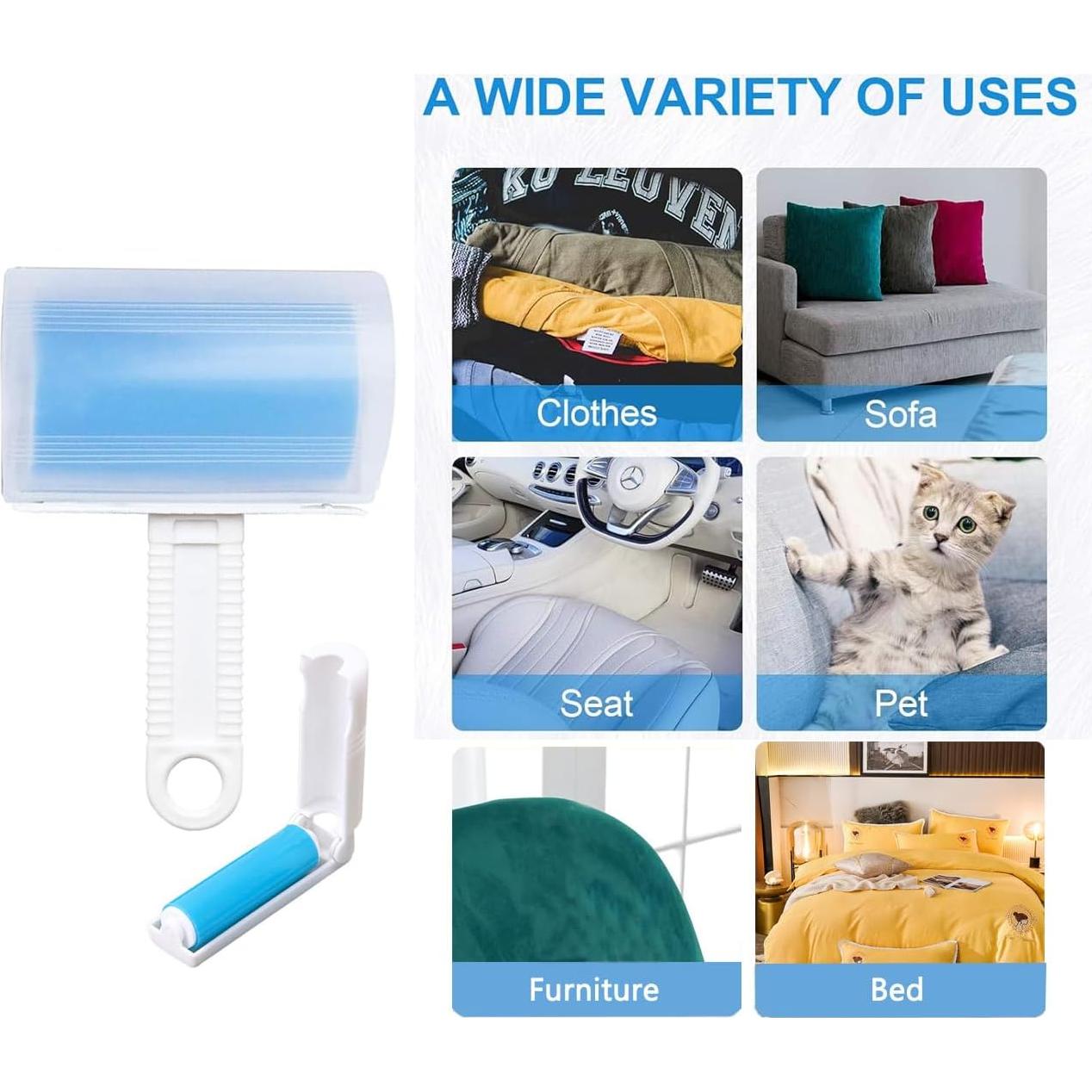 Rodillo de Pelusa Reutilizable Nueknp - Set 4 Piezas para Mascotas