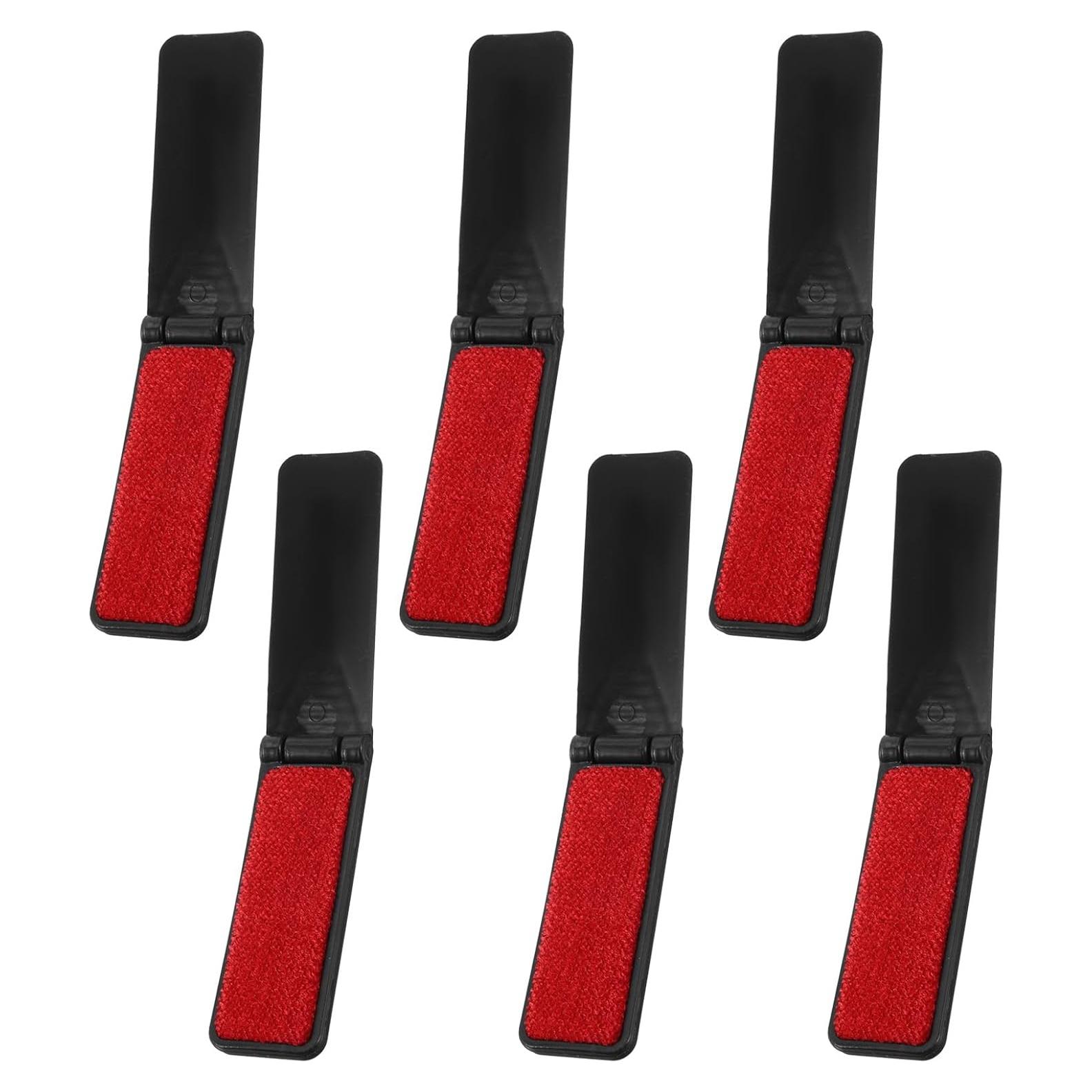 6 Cepillos de Pelusa Reutilizables Classicseali Portátiles Negros