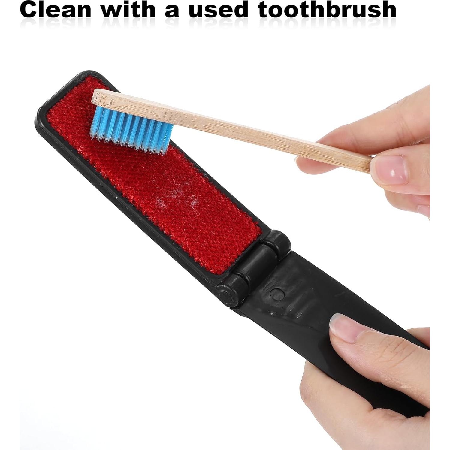 6 Cepillos de Pelusa Reutilizables Classicseali Portátiles Negros