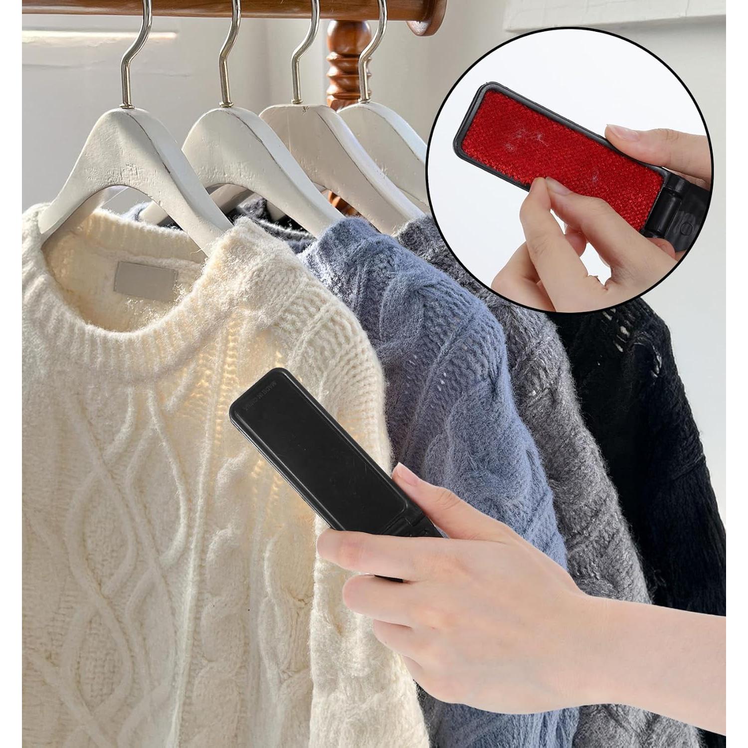 6 Cepillos de Pelusa Reutilizables Classicseali Portátiles Negros