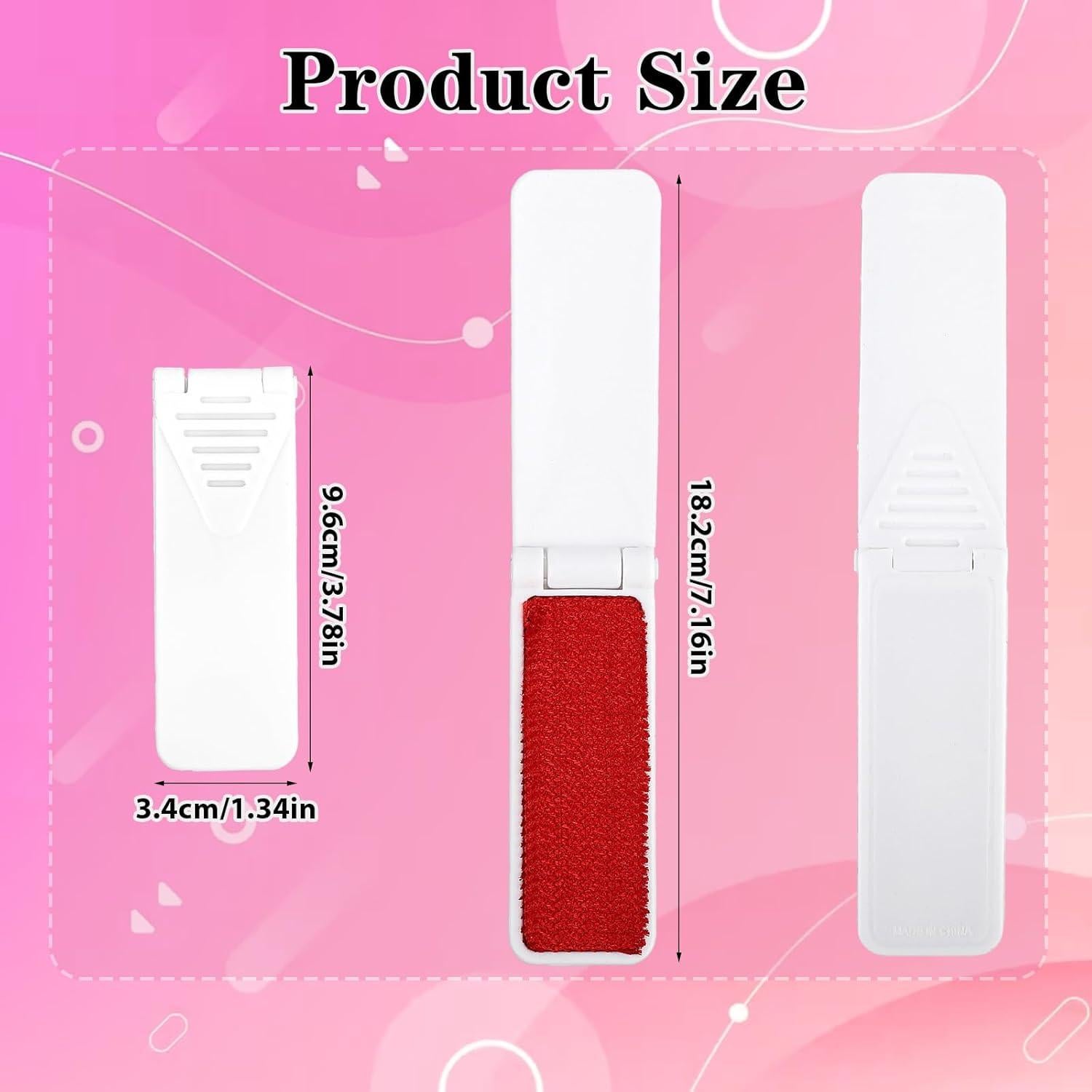 4 Cepillos Quitapelusas Portátiles Plegables Mabor 9.6cm