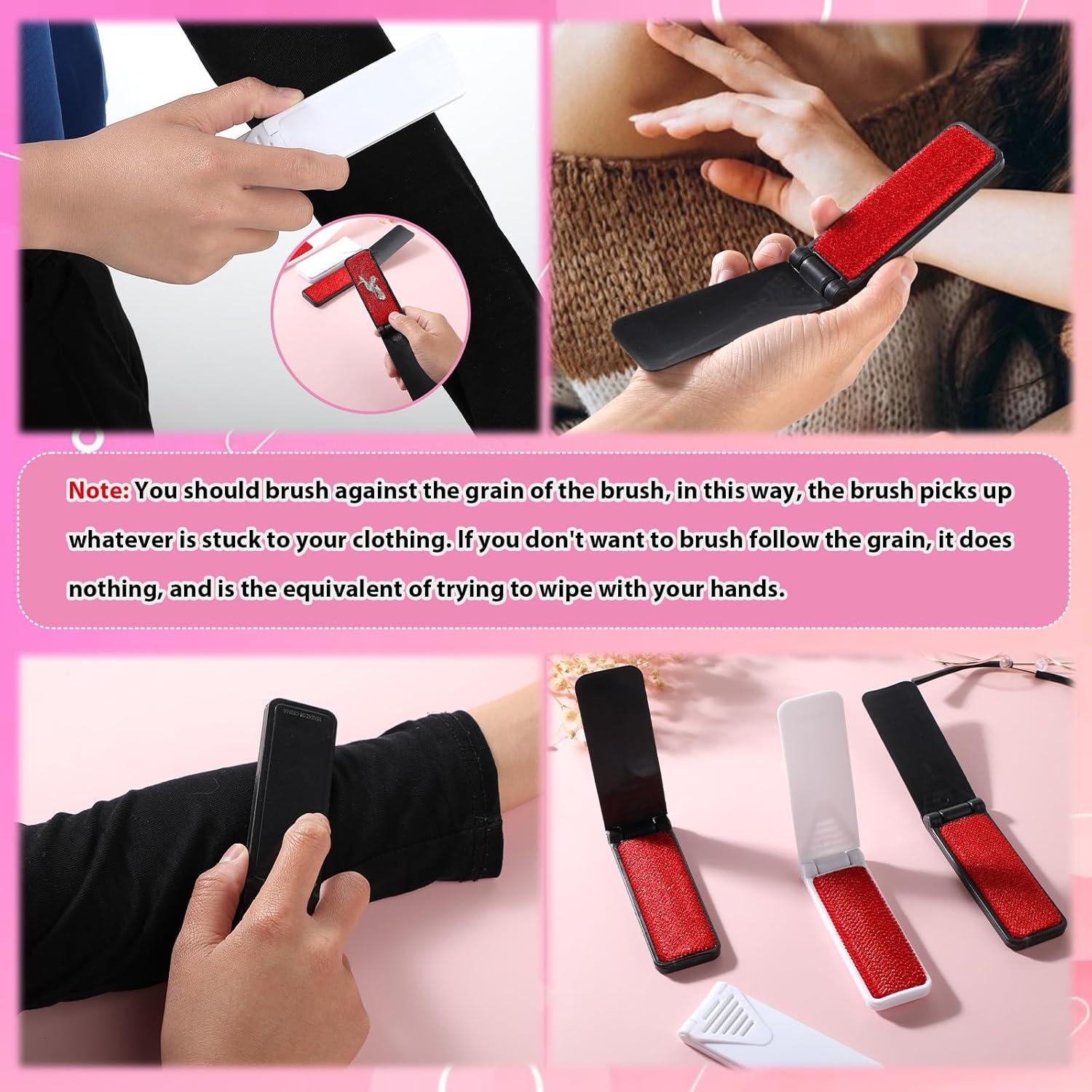 4 Cepillos Quitapelusas Portátiles Plegables Mabor 9.6cm