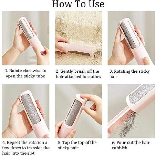 Removedor de Pelo de Mascota Pets Park Rosa Reutilizable 18.3cm