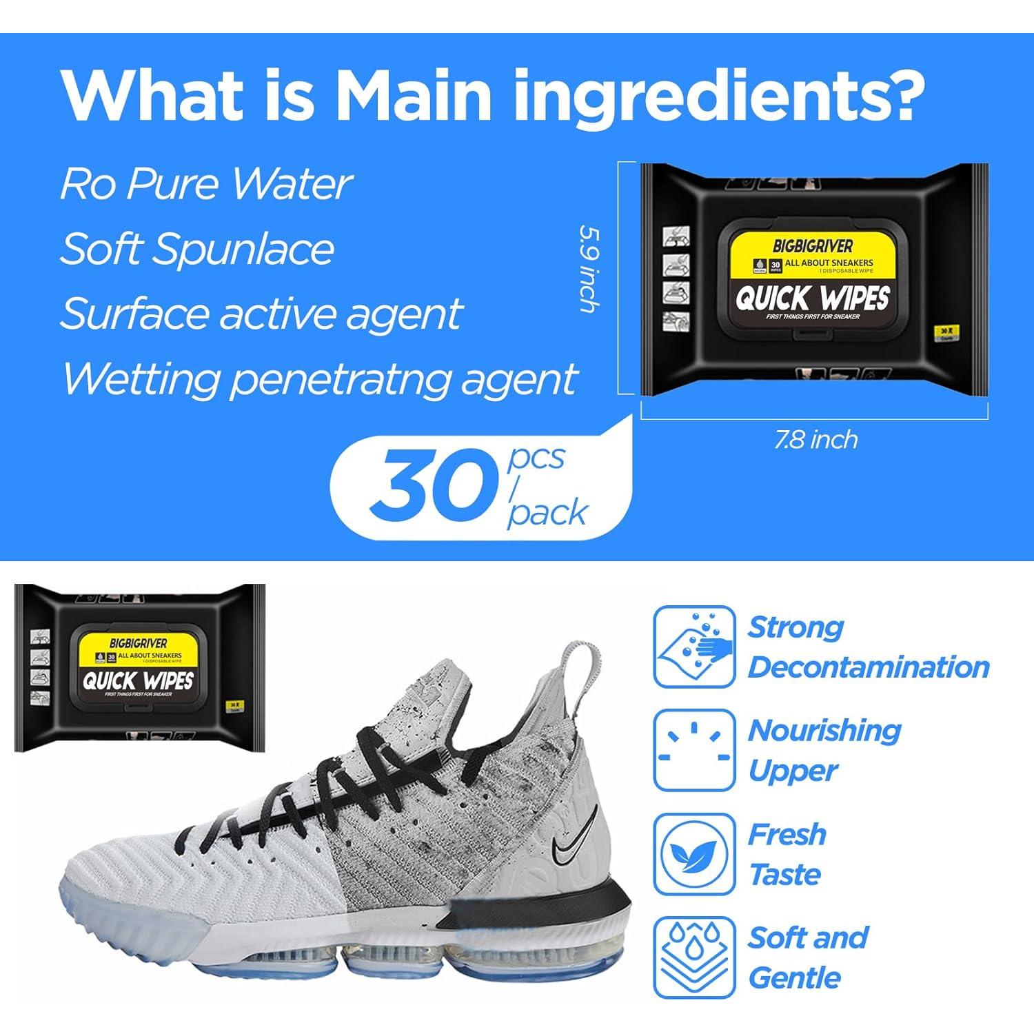 Toallitas limpiadoras para zapatos 2 Paquetes 60 Pcs