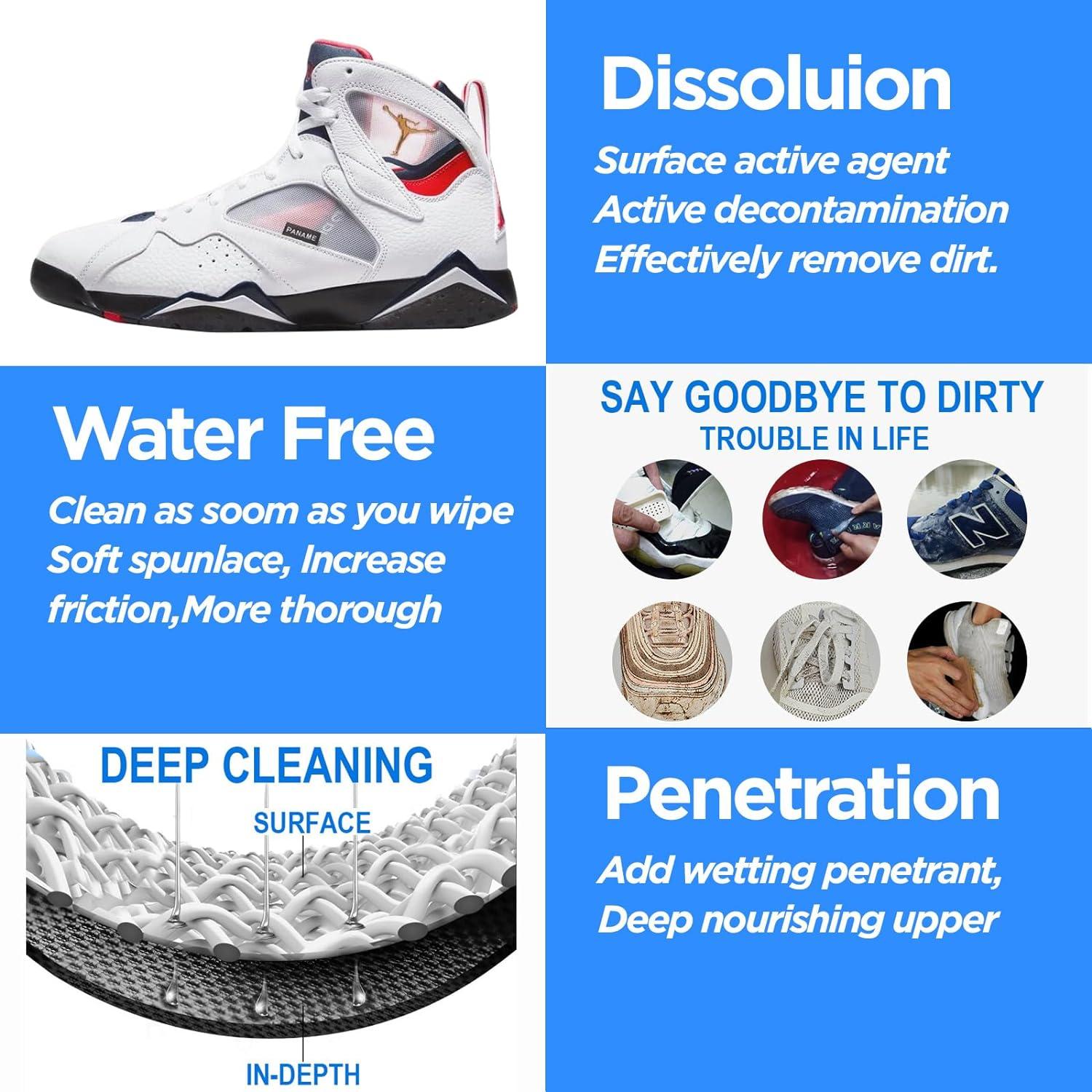 Toallitas limpiadoras para zapatos 2 Paquetes 60 Pcs