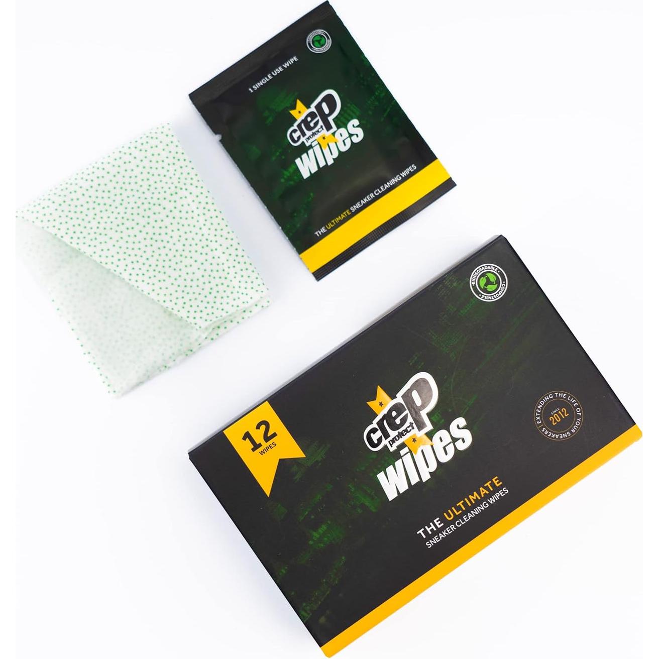 Toallitas de limpieza biodegradables Crep Protect - 12 unidades