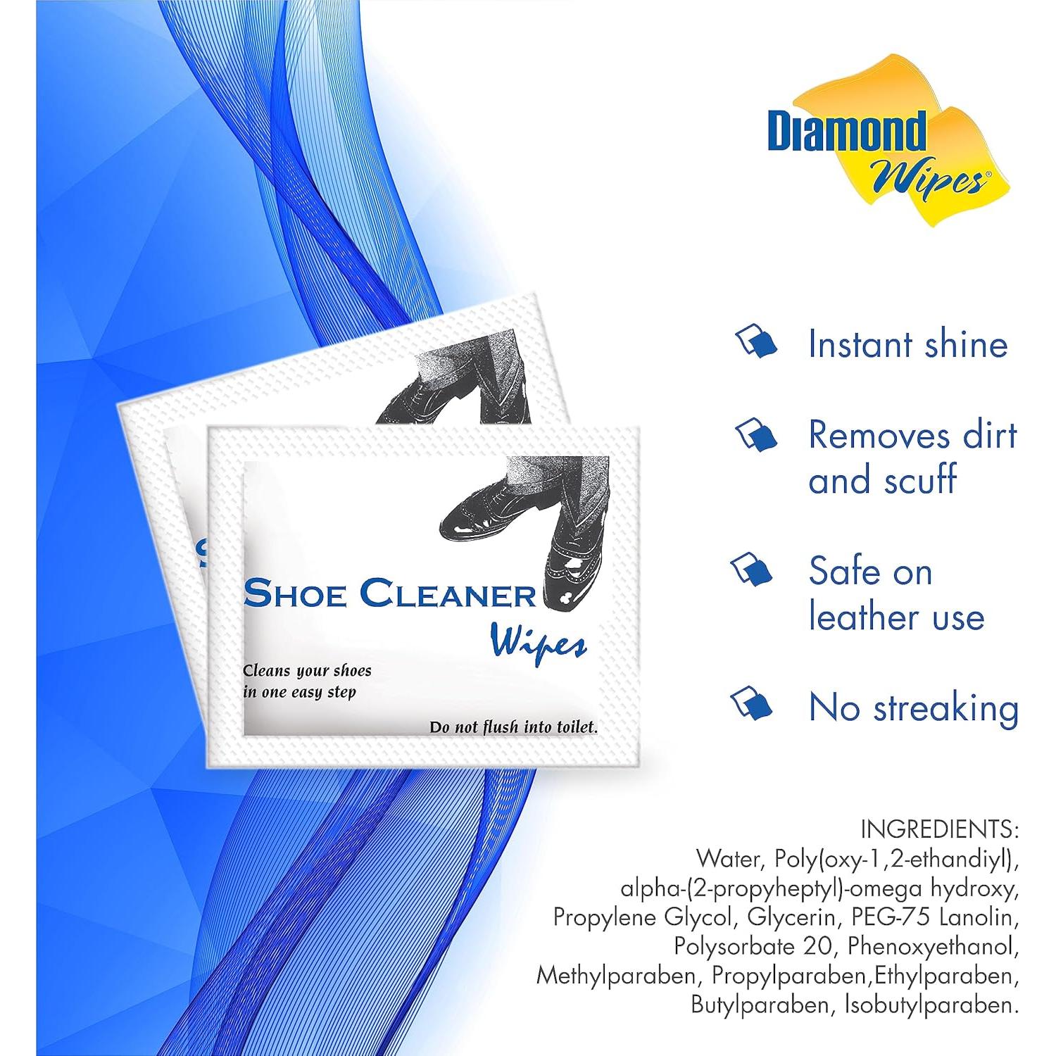 Toallitas para Brillar Zapatos Diamond Wipes - 50 Unidades