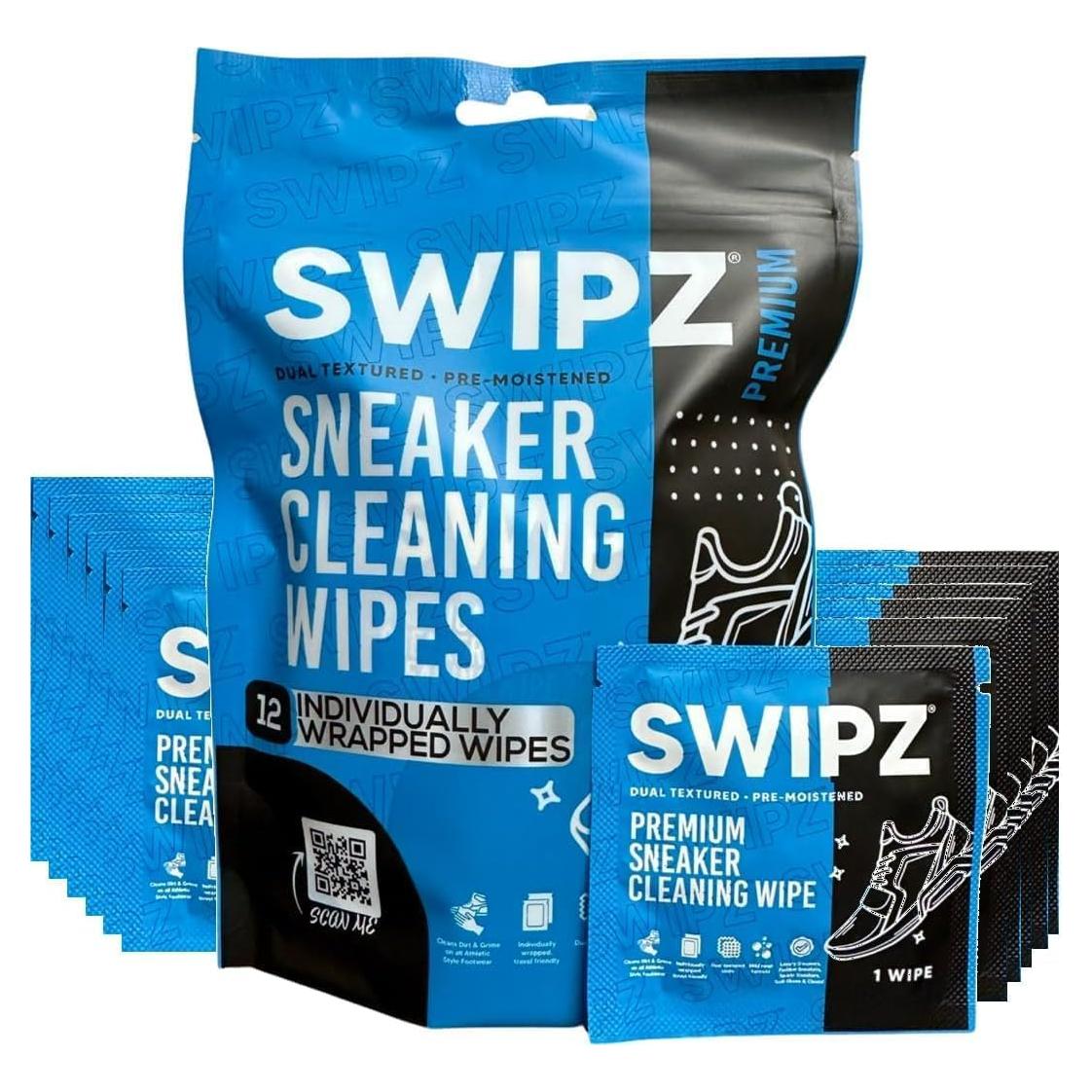 Toallitas limpiadoras Swipz para zapatillas - 12 unidades