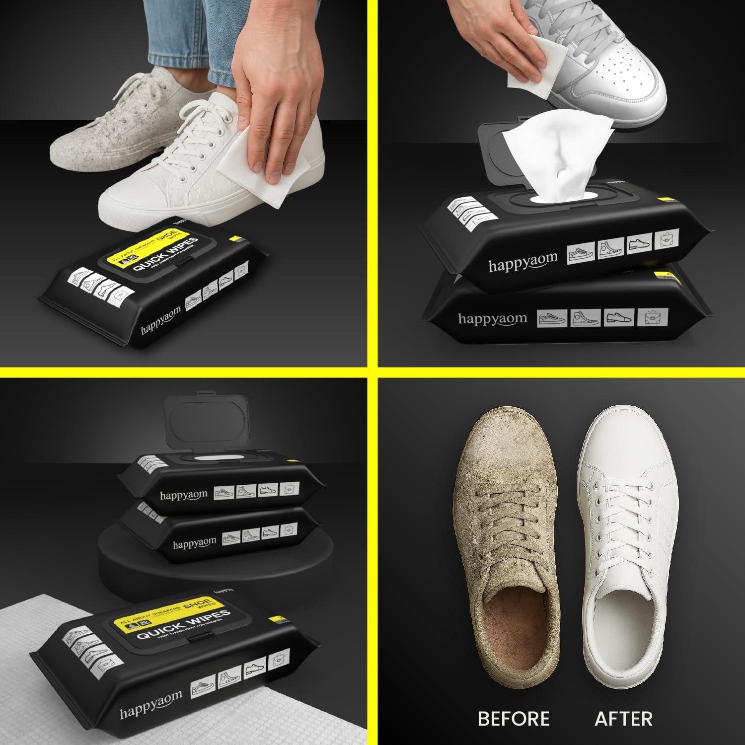 Paquete de 120 Toallitas de Limpieza para Zapatos Happyaom