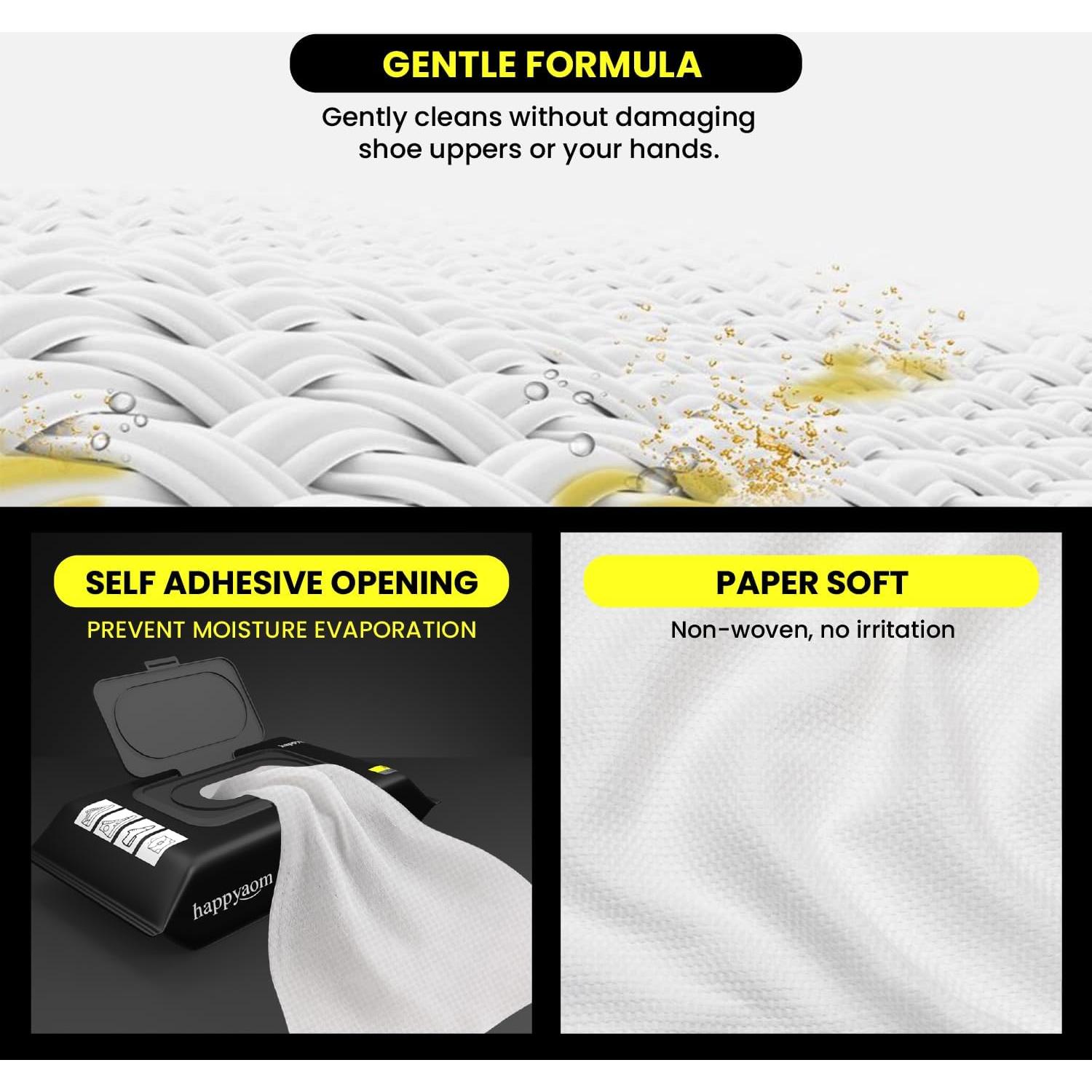 Paquete de 120 Toallitas de Limpieza para Zapatos Happyaom