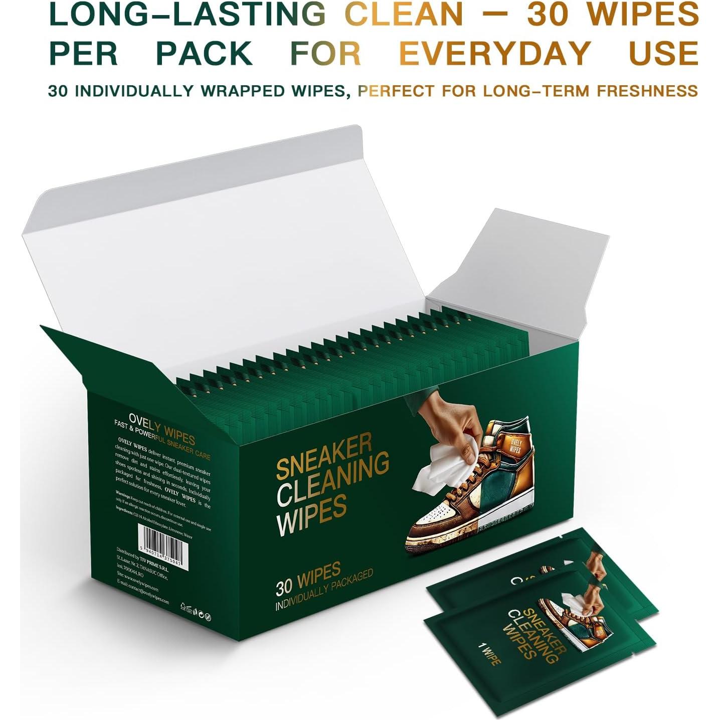 Toallitas Limpiadoras para Zapatillas TOALLITAS - Doble Textura - 30 Unidades