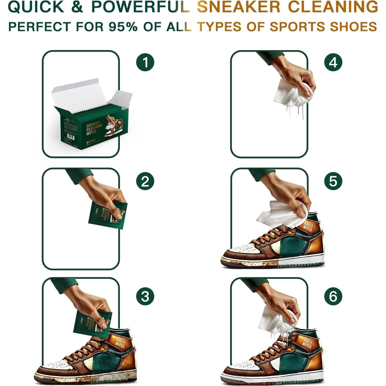 Toallitas Limpiadoras para Zapatillas TOALLITAS - Doble Textura - 30 Unidades