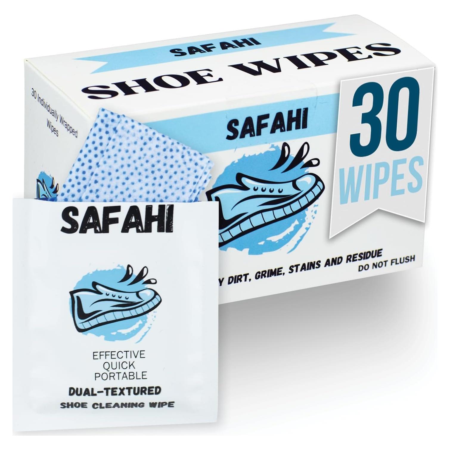 Toallitas desechables para zapatos Safahi, 30 unidades, limpieza rápida