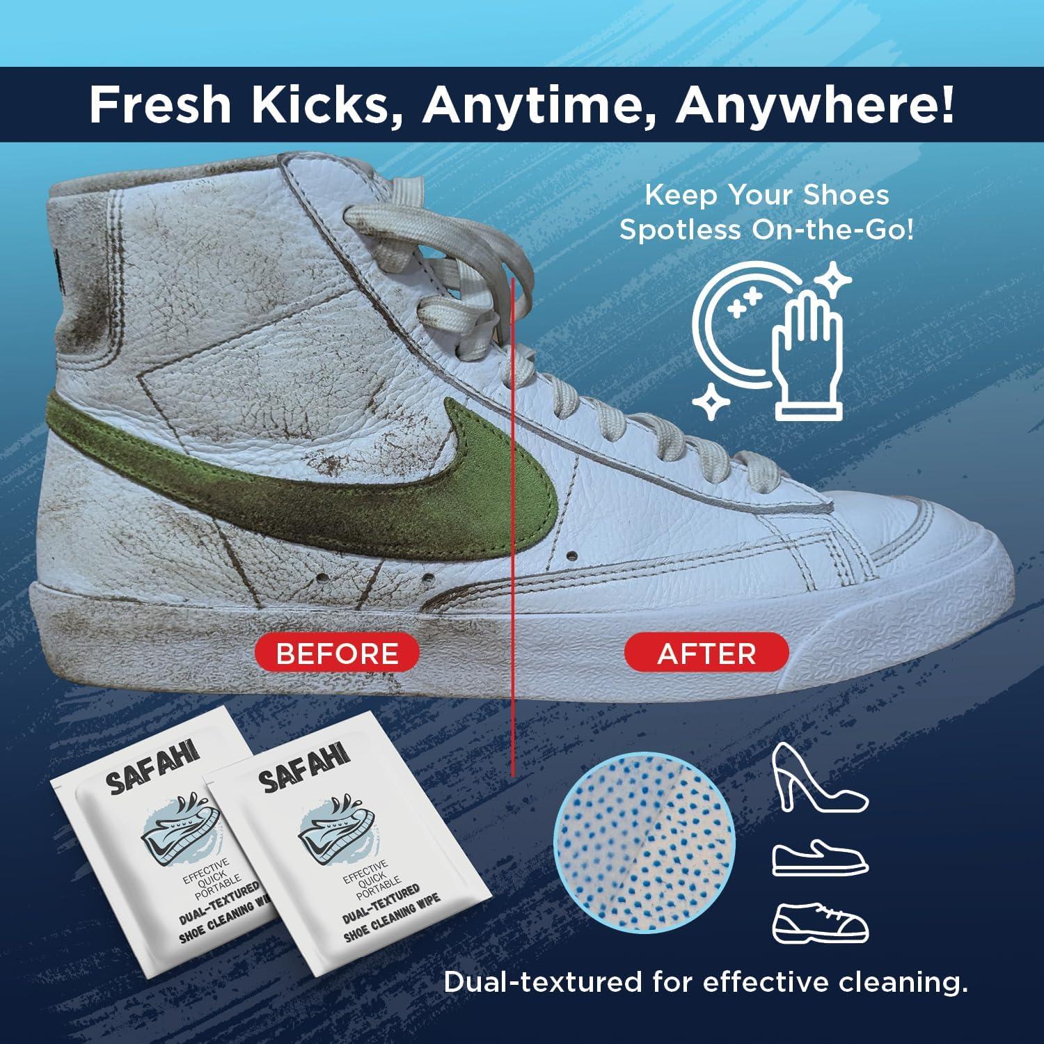 Toallitas desechables para zapatos Safahi, 30 unidades, limpieza rápida