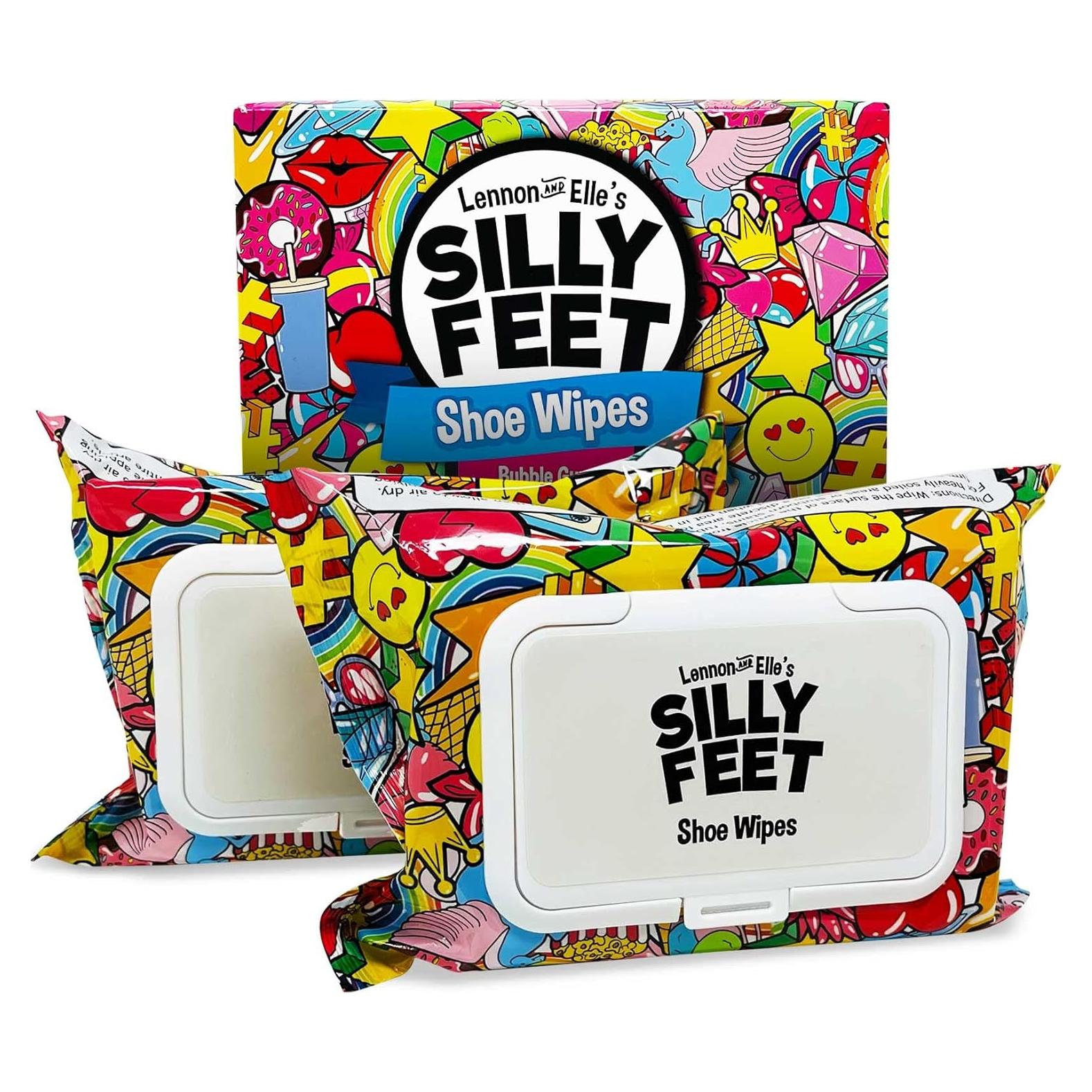 Toallitas Limpiadoras de Zapatos Silly Feet - 60 Unidades Aroma Chicle