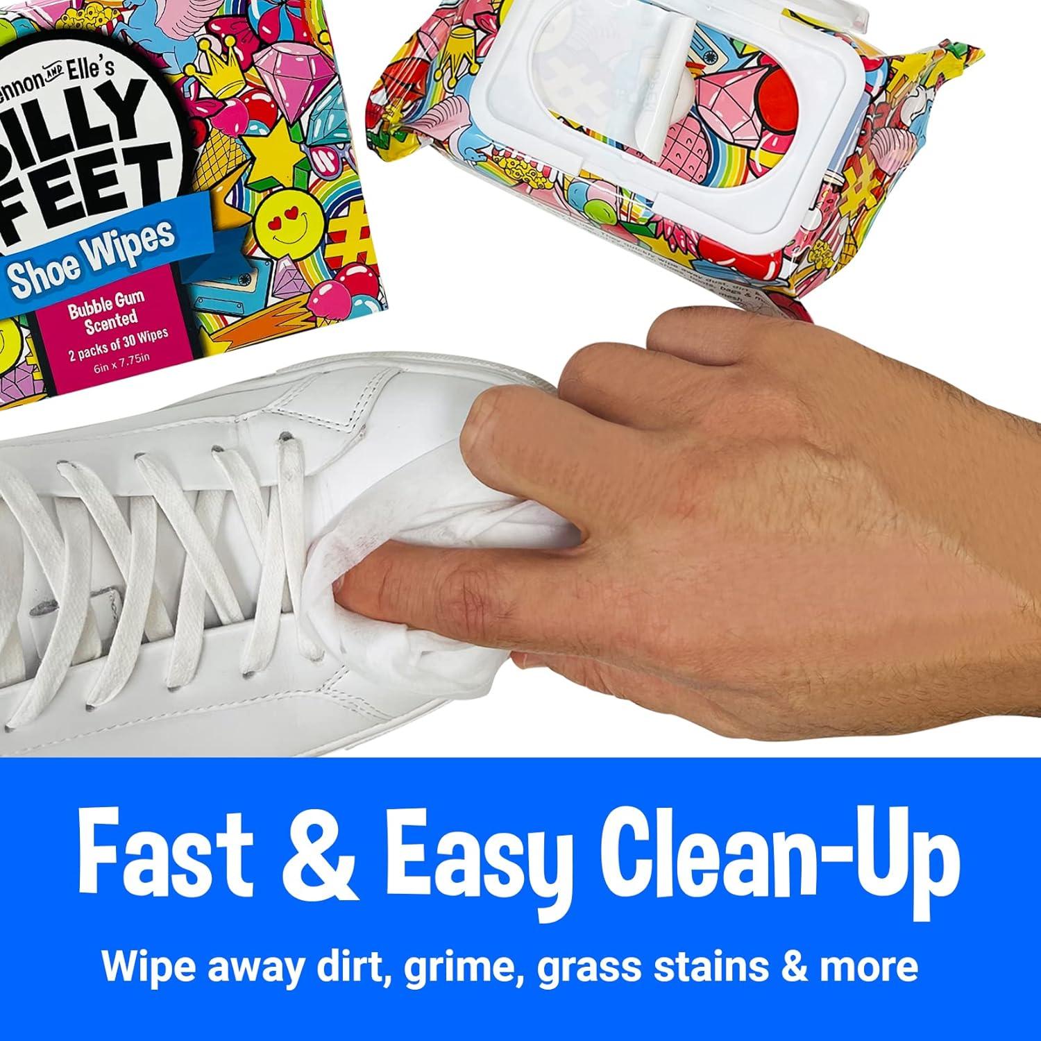 Toallitas Limpiadoras de Zapatos Silly Feet - 60 Unidades Aroma Chicle