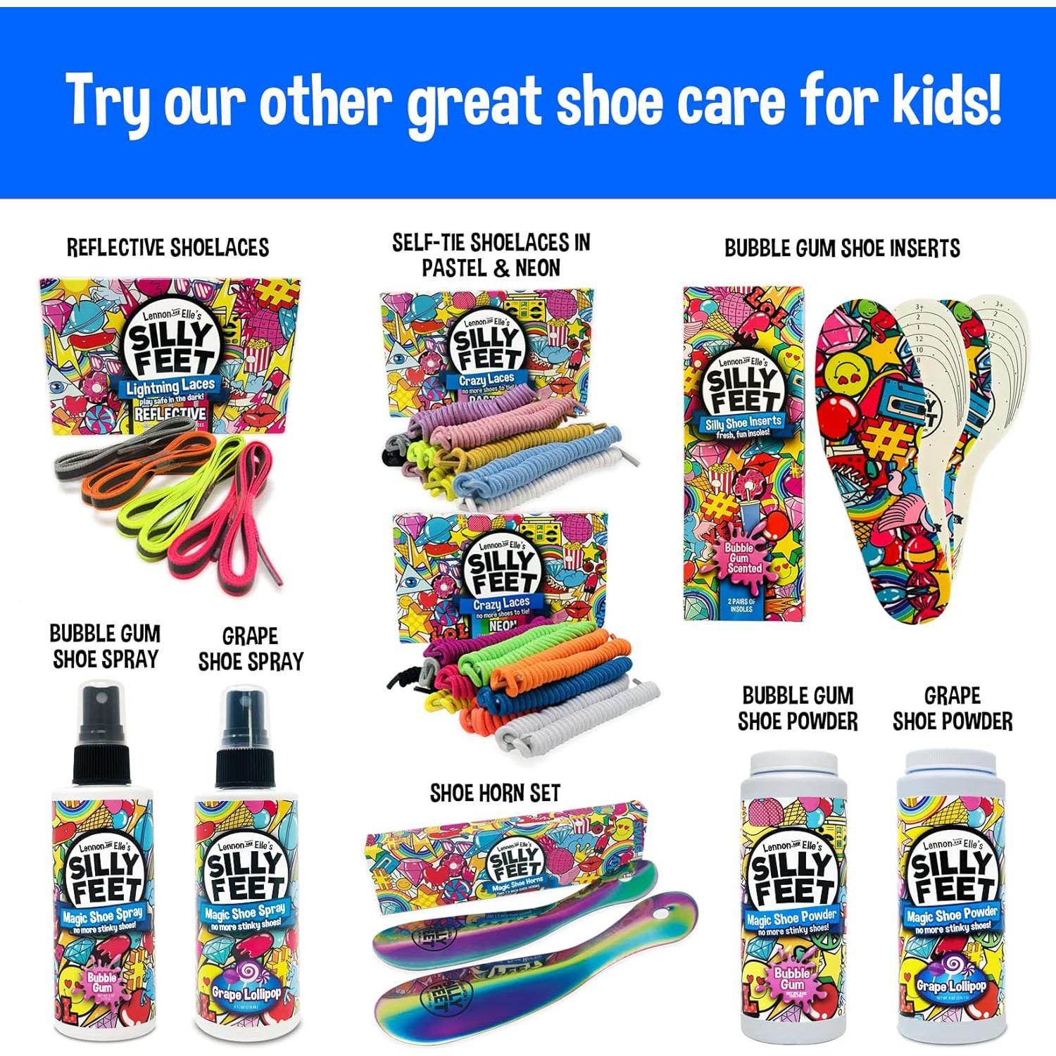 Toallitas Limpiadoras de Zapatos Silly Feet - 60 Unidades Aroma Chicle