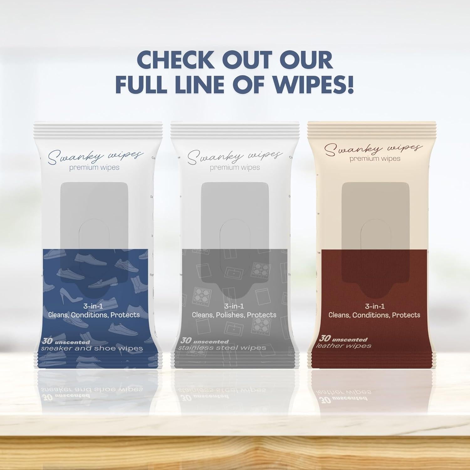 Toallitas Limpiadoras de Zapatos Swanky - 30 Unidades Suaves