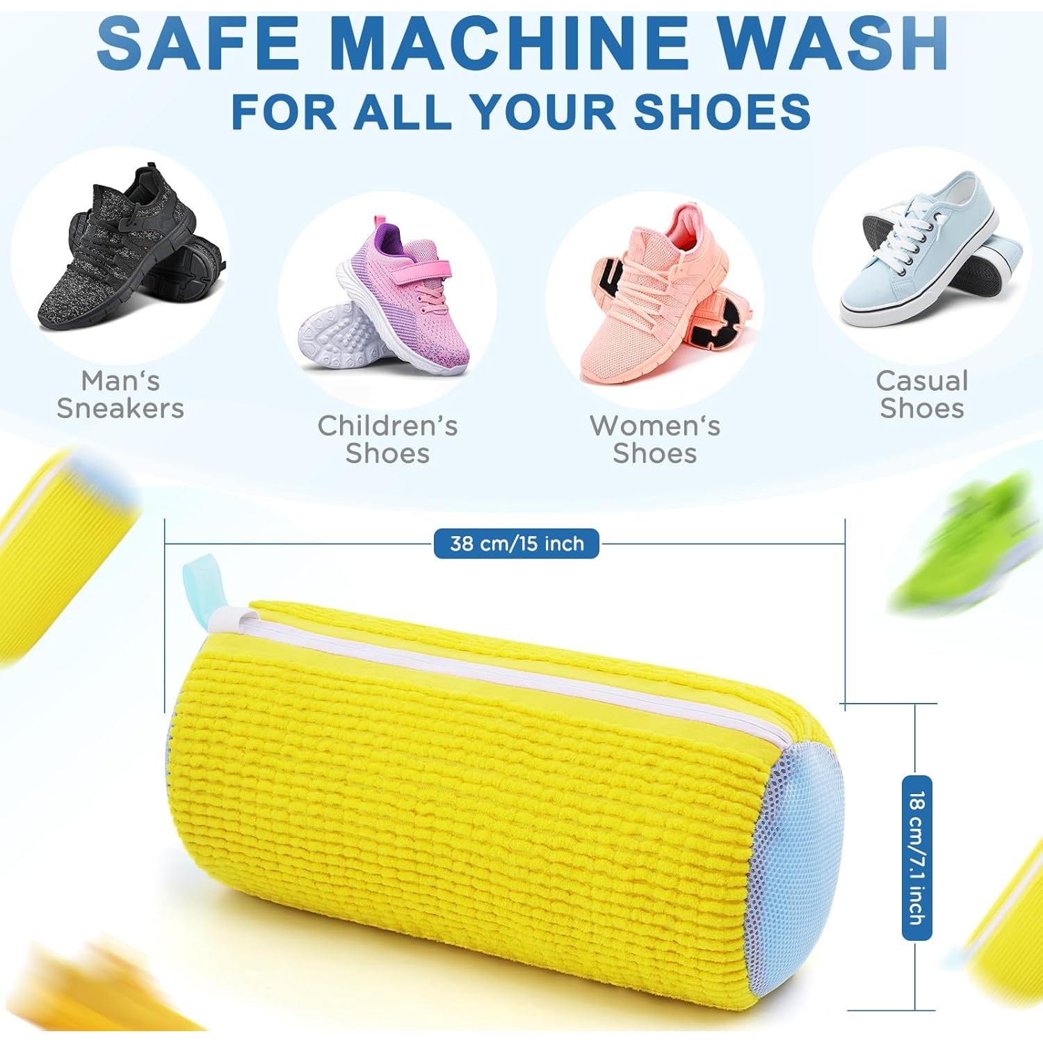 Bolsa de Lavadora de Zapatos Reutilizable Amarilla 2pc 38.1x18.03cm