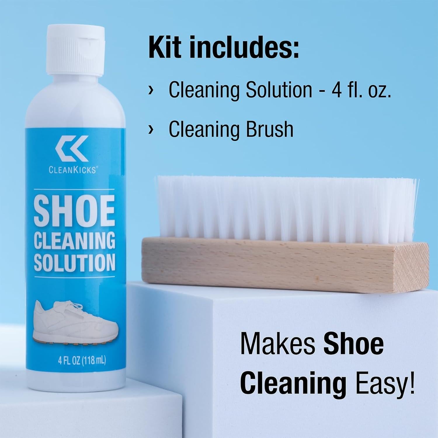 Kit de Limpieza de Zapatos CleanKicks - 113g con Cepillo