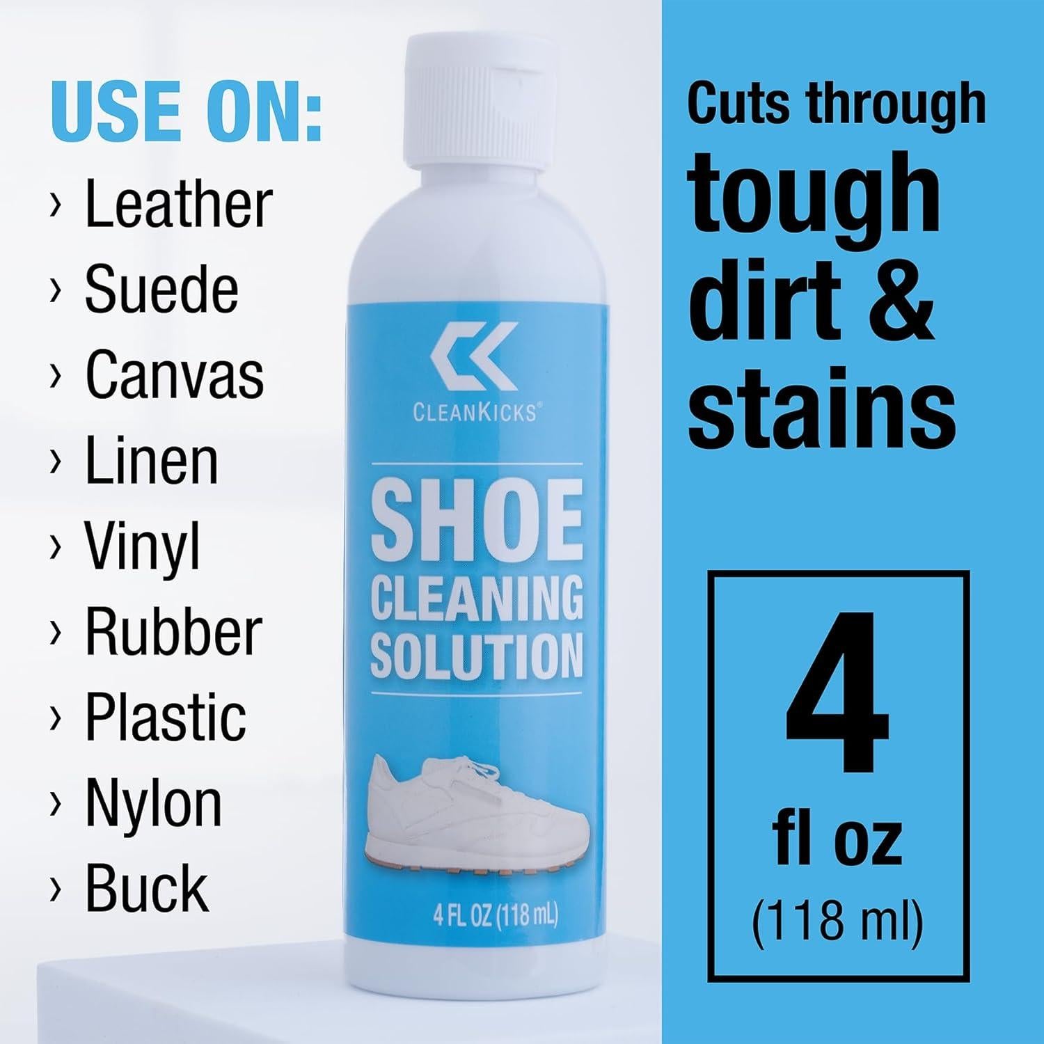 Kit de Limpieza de Zapatos CleanKicks - 113g con Cepillo