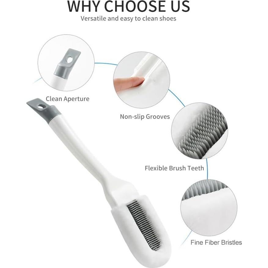 Cepillo de Zapatos Profesional Andiker Blanco 27x7cm