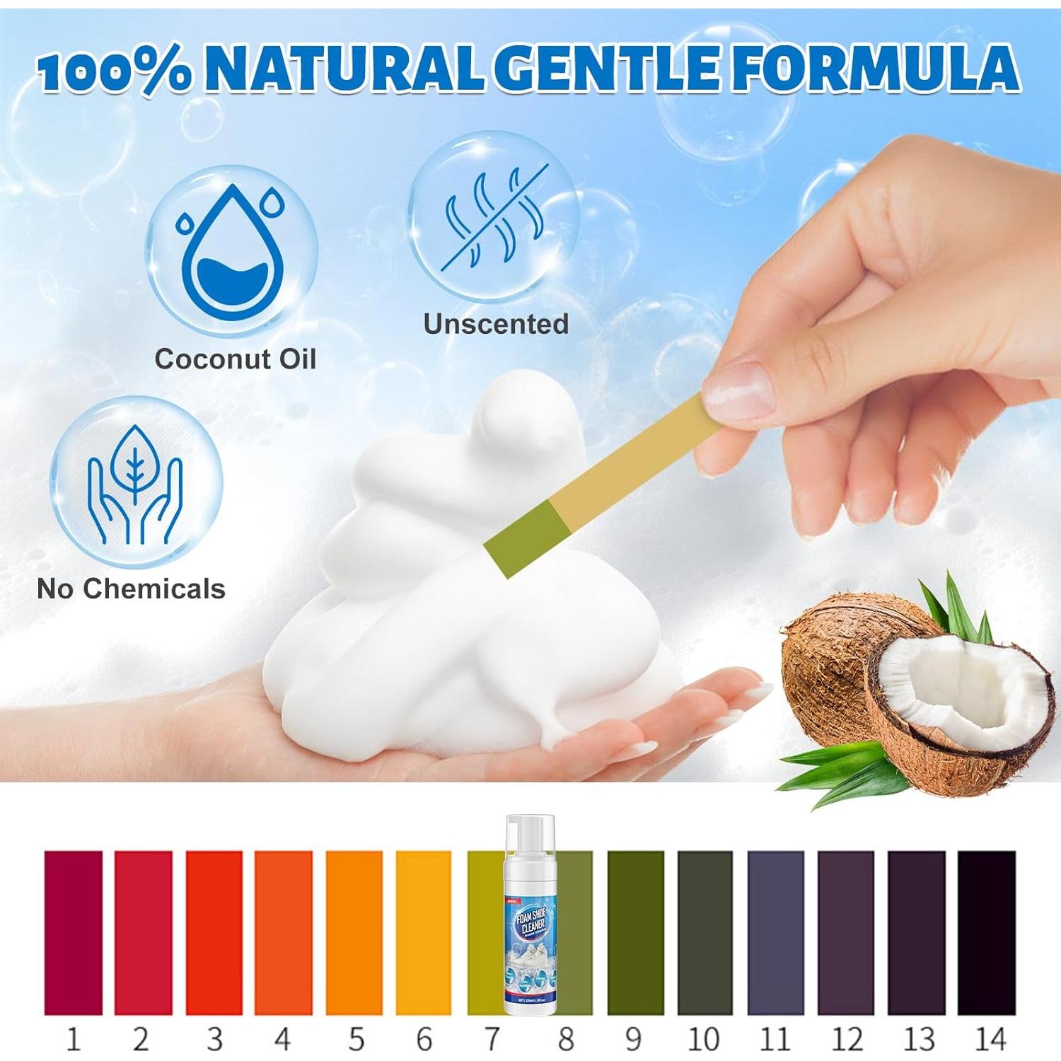 Limpiador Espumoso para Zapatos Jevvu 200ml - Kit Completo