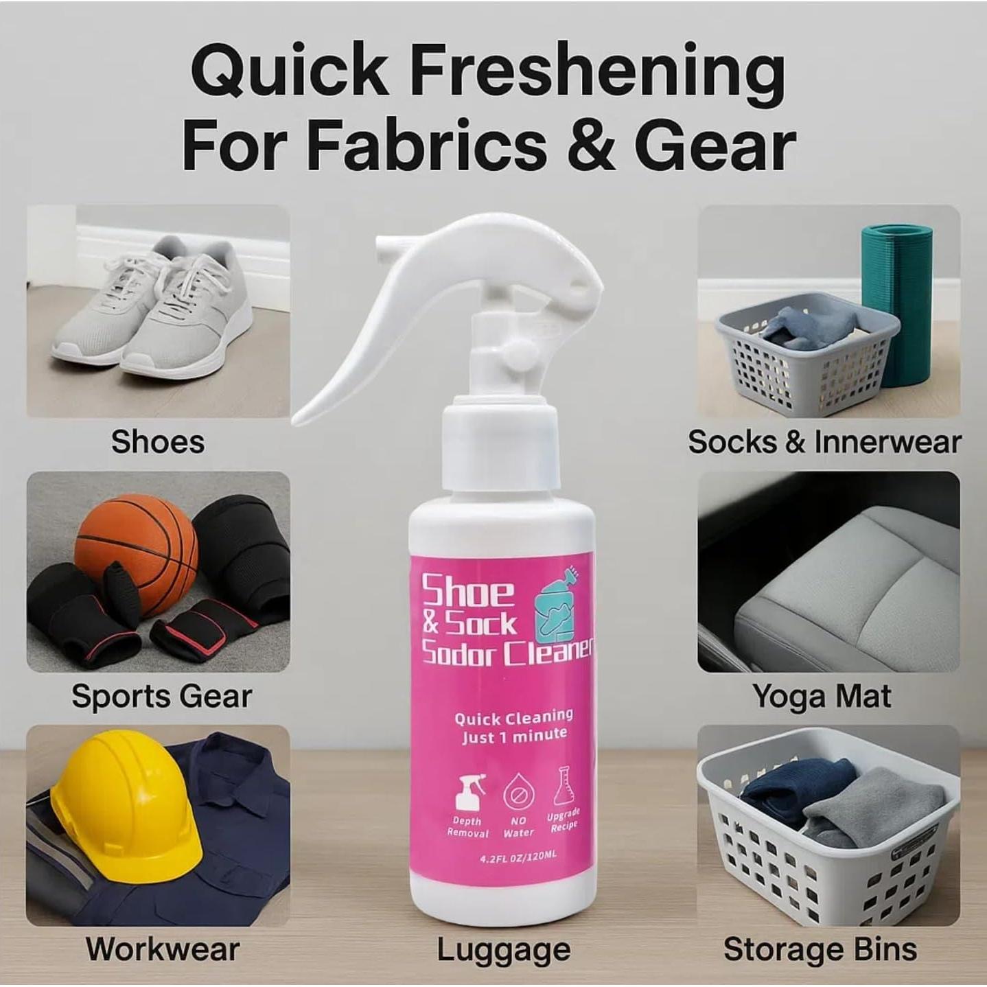 Kit de limpieza de zapatos sin agua 2025 - 7Oz + spray 4.2Oz