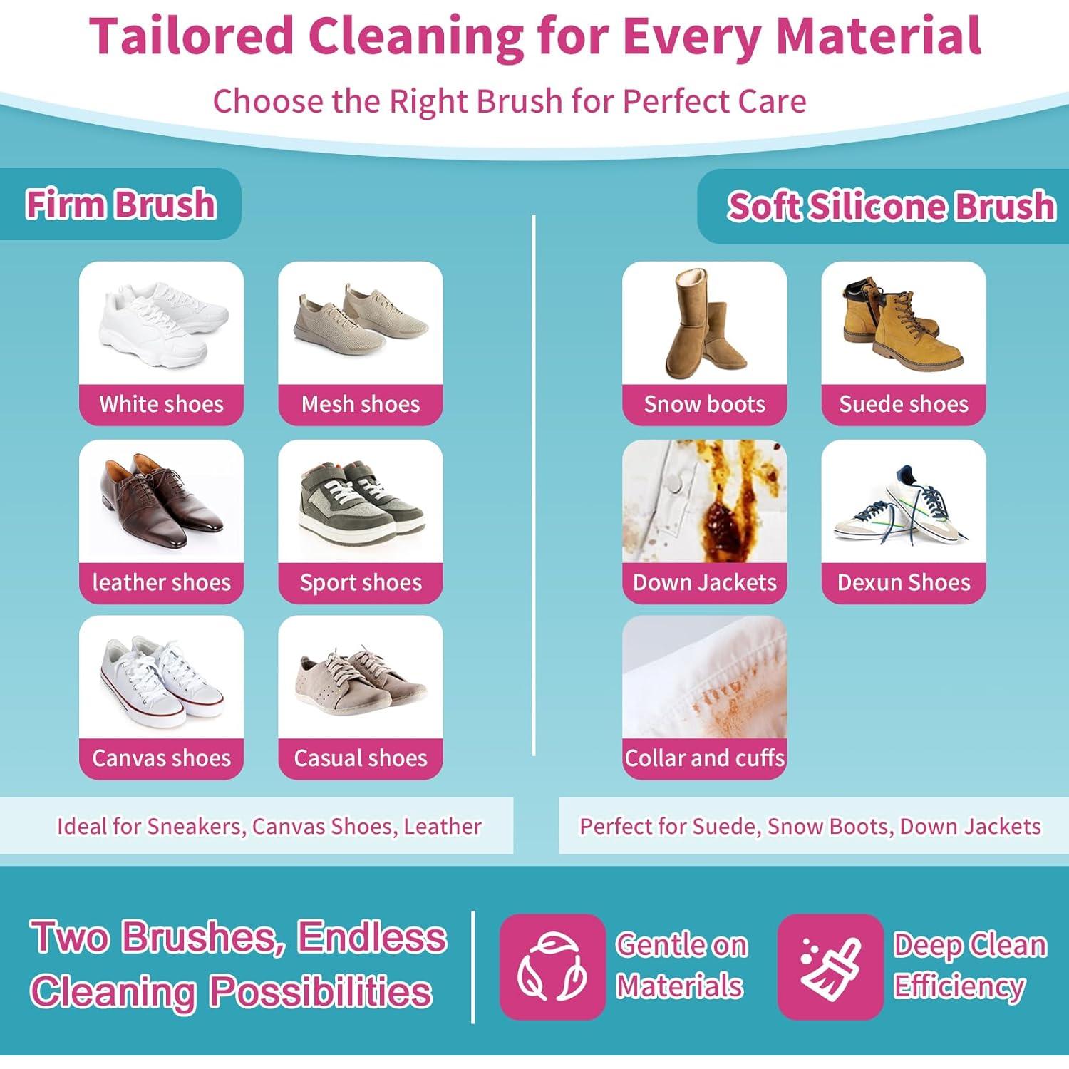 Kit de limpieza de zapatos sin agua 2025 - 7Oz + spray 4.2Oz