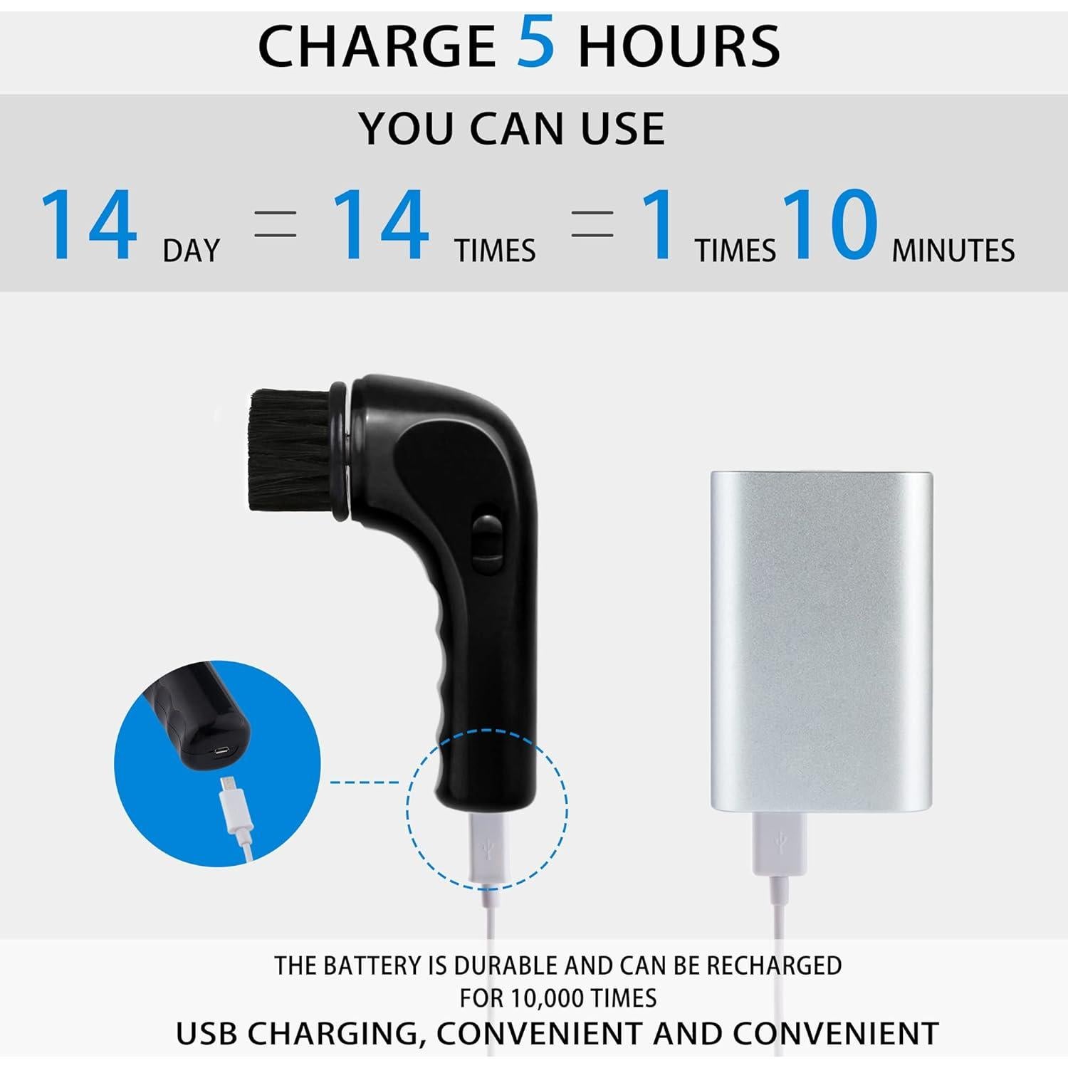 Kit Limpiador Eléctrico de Zapatos Sansent - Portátil y Recargable