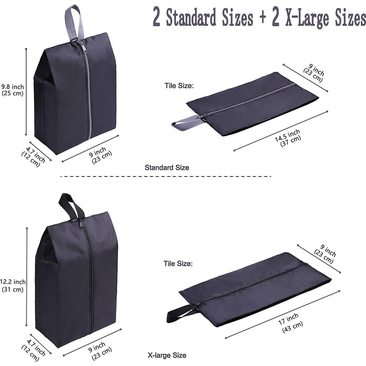 Conjunto de 4 bolsas de viaje YAMIU para zapatos impermeables