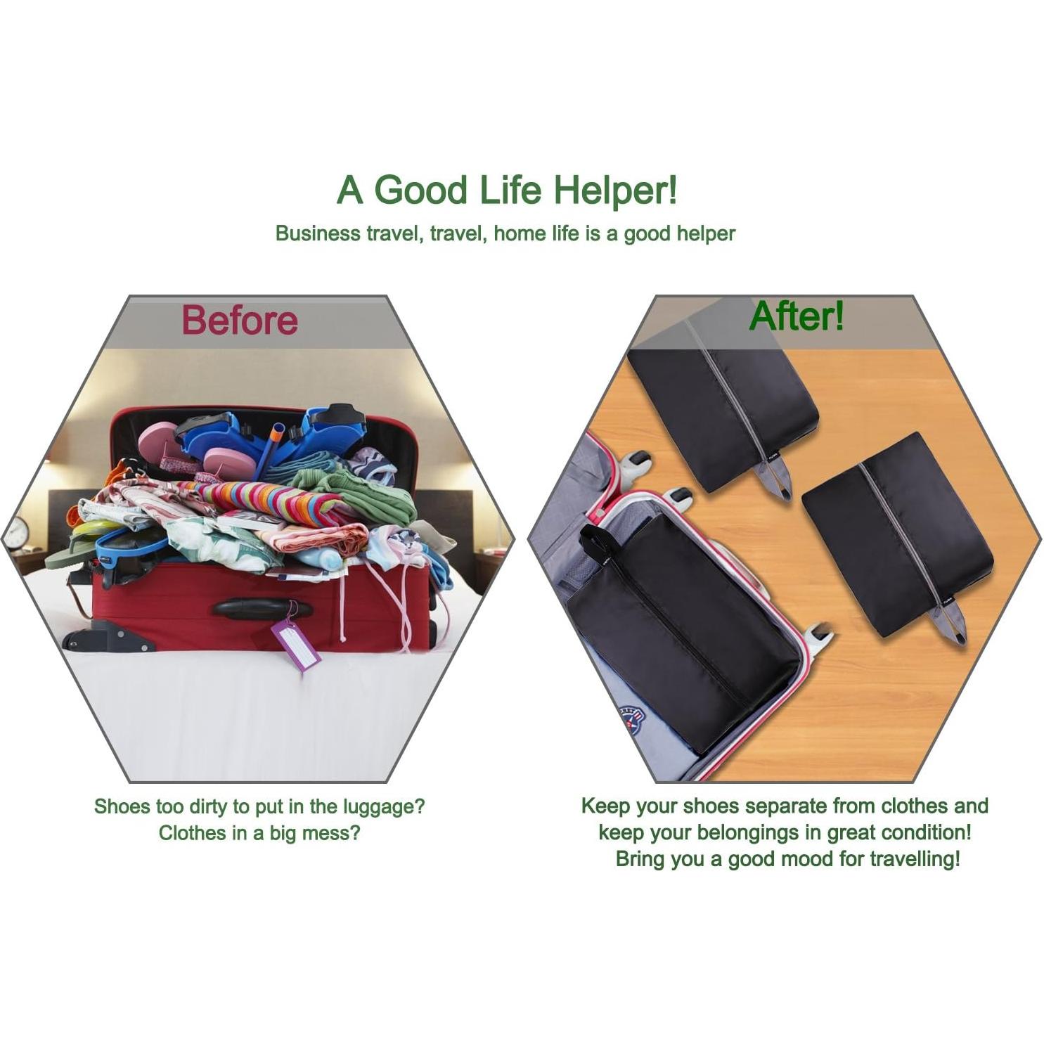 Conjunto de 4 bolsas de viaje YAMIU para zapatos impermeables