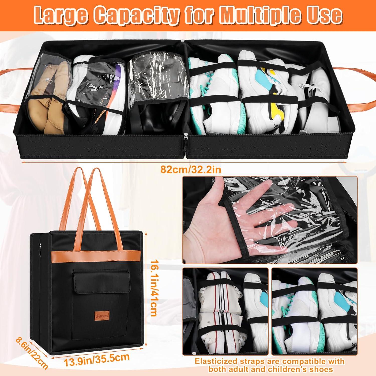 Bolsas de Viaje para Zapatos SelfTek, Organizador Impermeable 6 Pairs