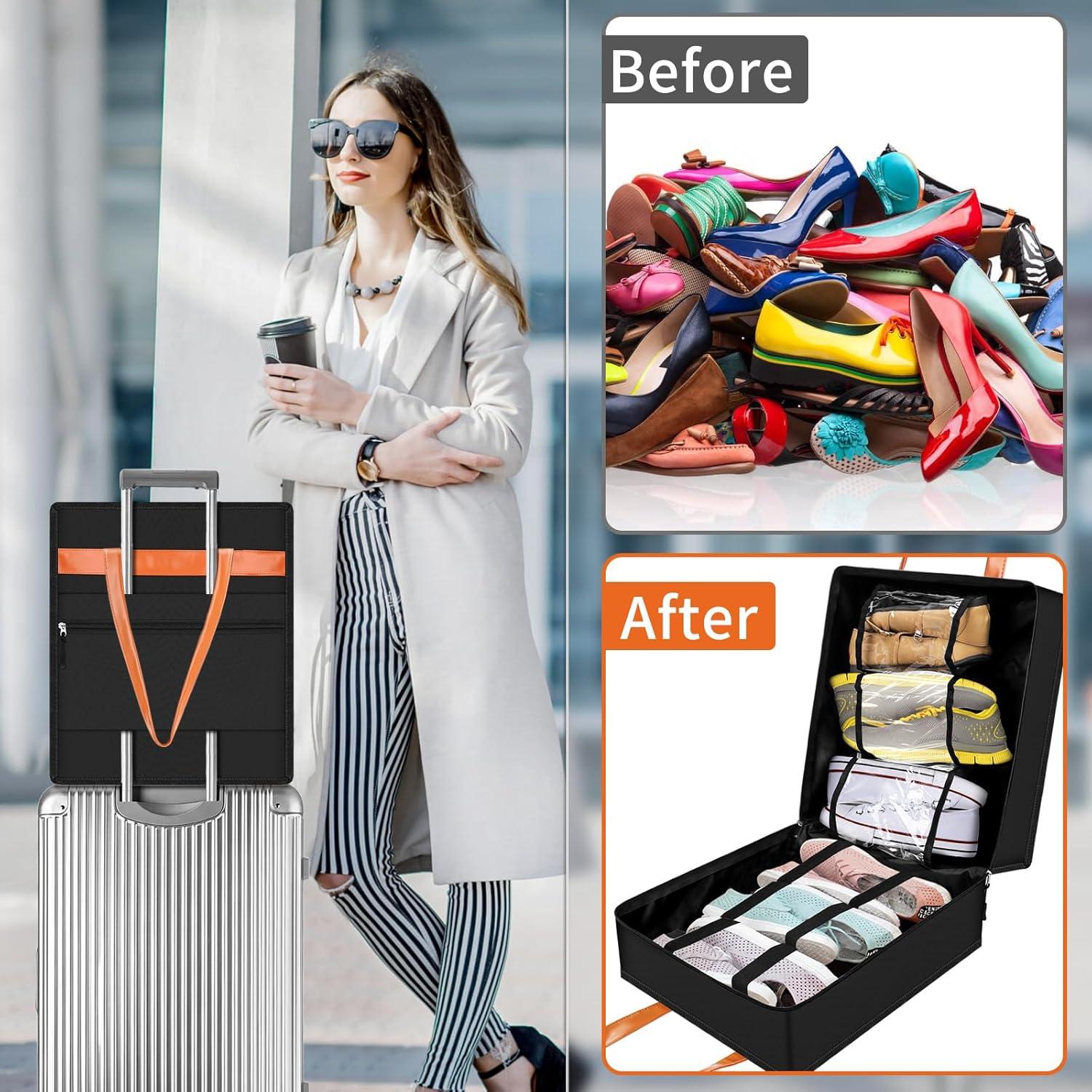 Bolsas de Viaje para Zapatos SelfTek, Organizador Impermeable 6 Pairs