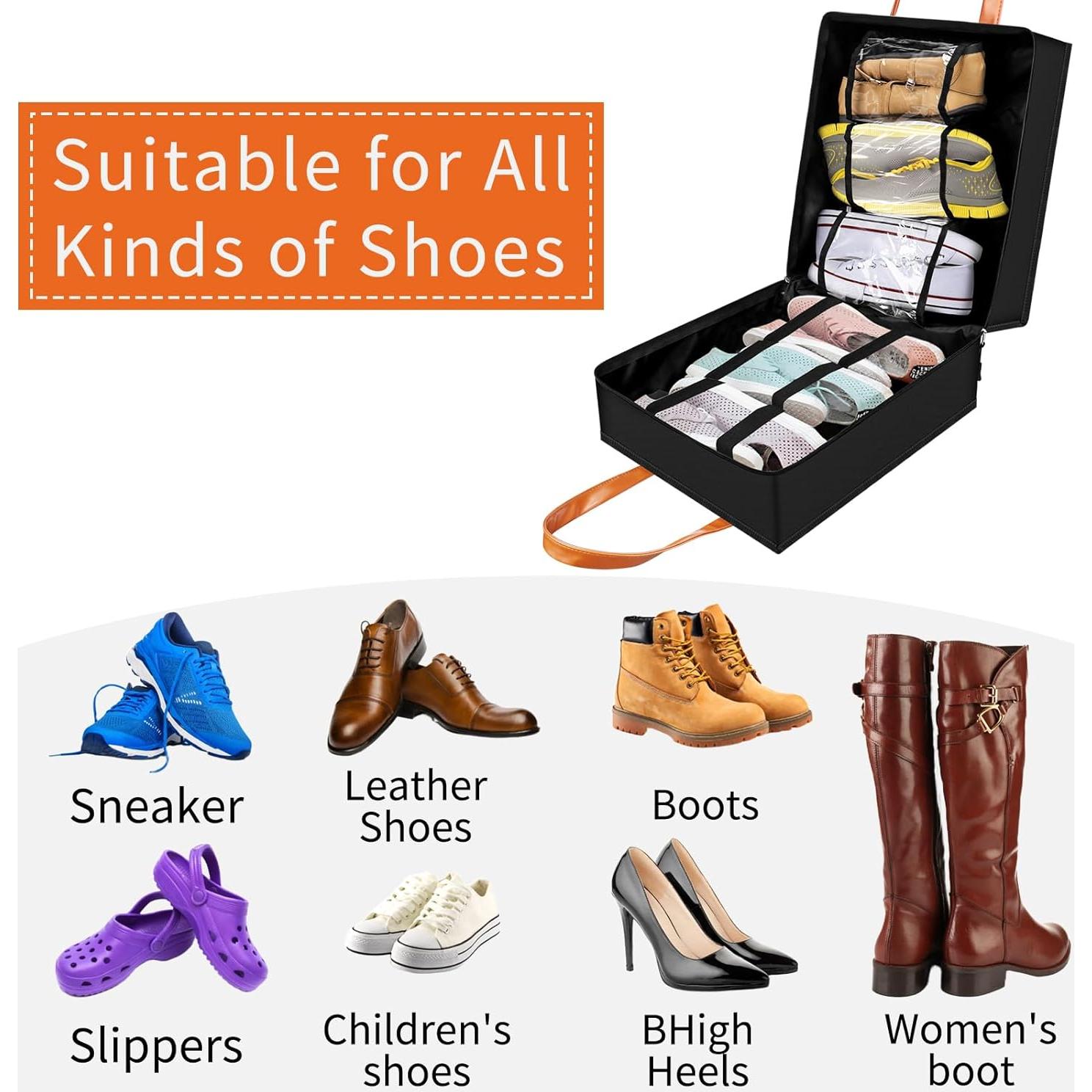 Bolsas de Viaje para Zapatos SelfTek, Organizador Impermeable 6 Pairs