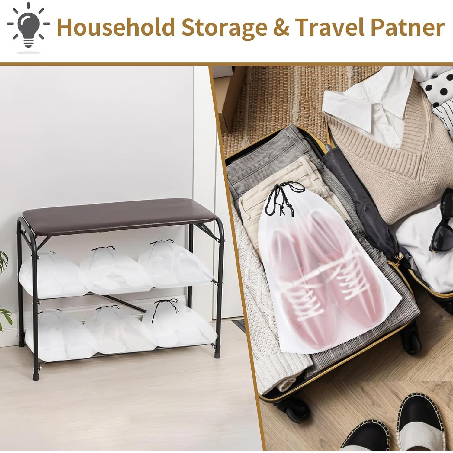 Paquete de 20 bolsas para zapatos transparentes 40x30 cm