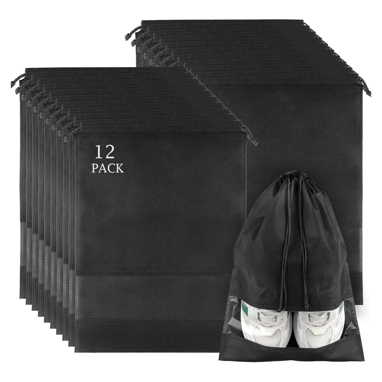 Paquete de 12 Bolsas Grandes para Zapatos COIDEA Negro