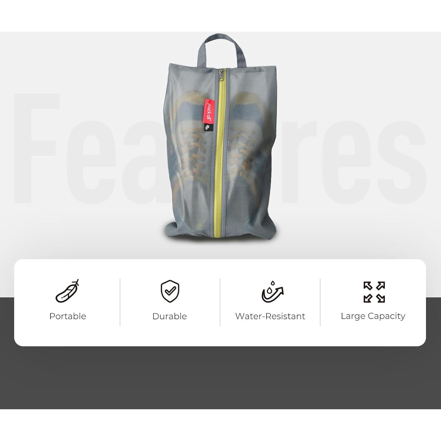 Bolsa de Zapatos Pack All Resistente al Agua 2-Pack Gris