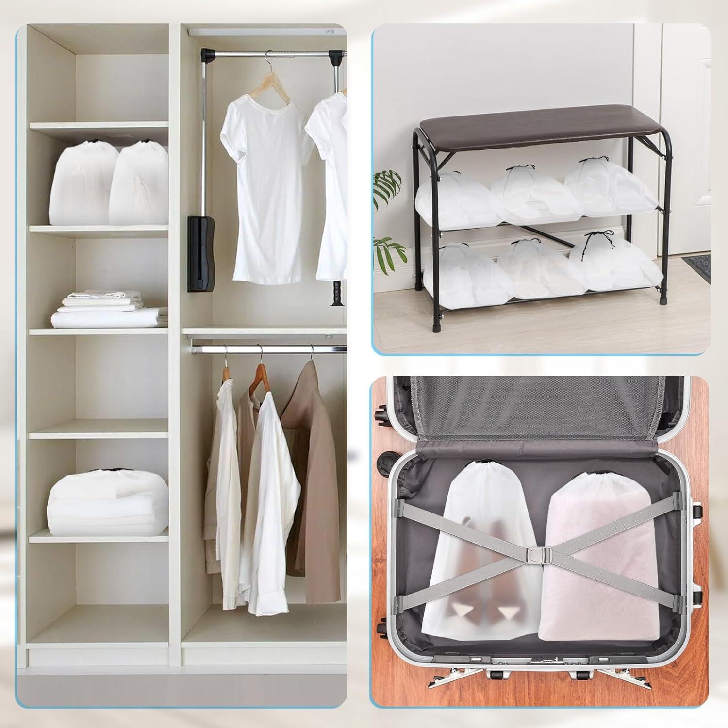 Vivinin 18 Bolsas para Zapatos 30cm x 40cm - Almacenamiento Viaje