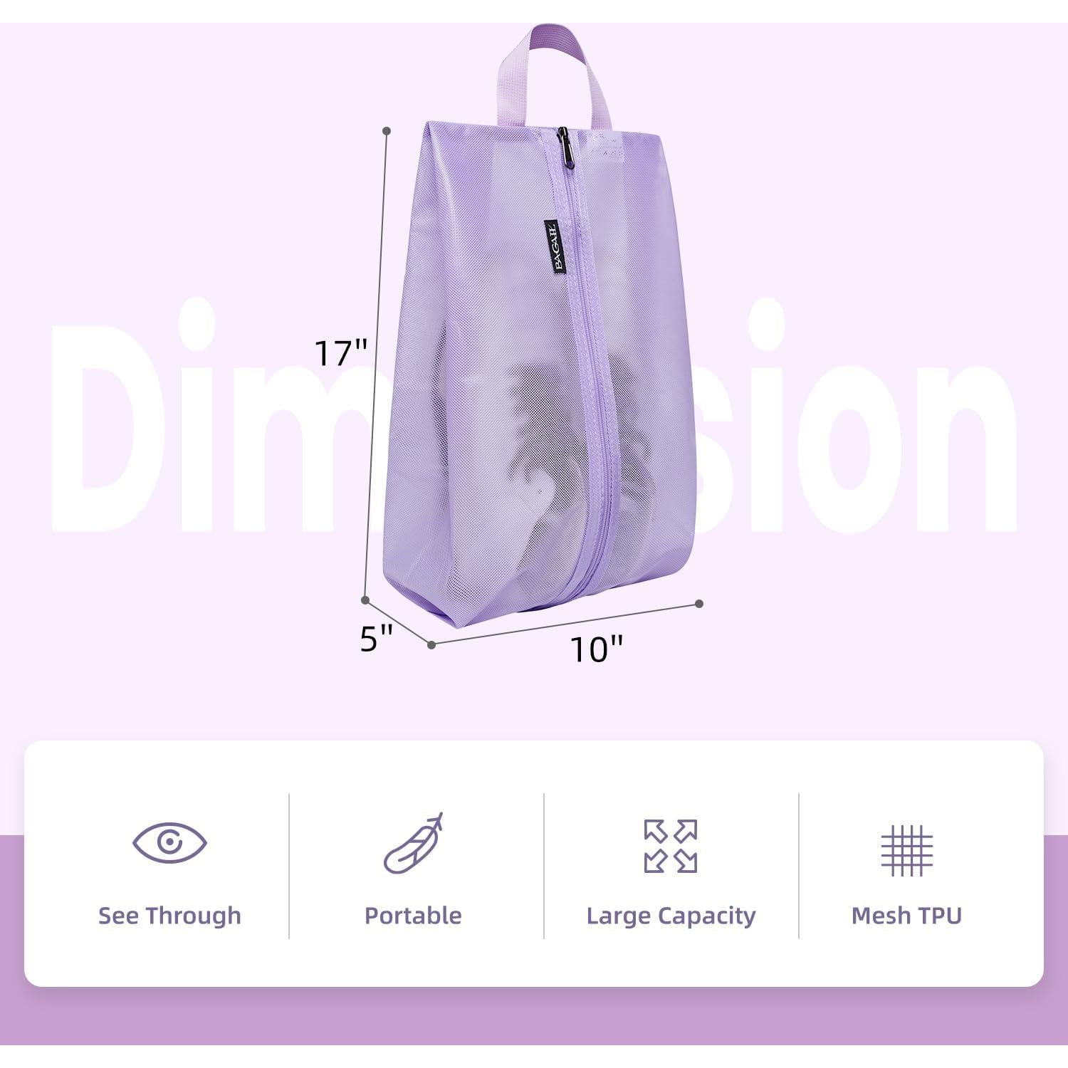 Bolsas de Zapatos Bagail para Viaje 43x25x13cm Lavanda 2pcs