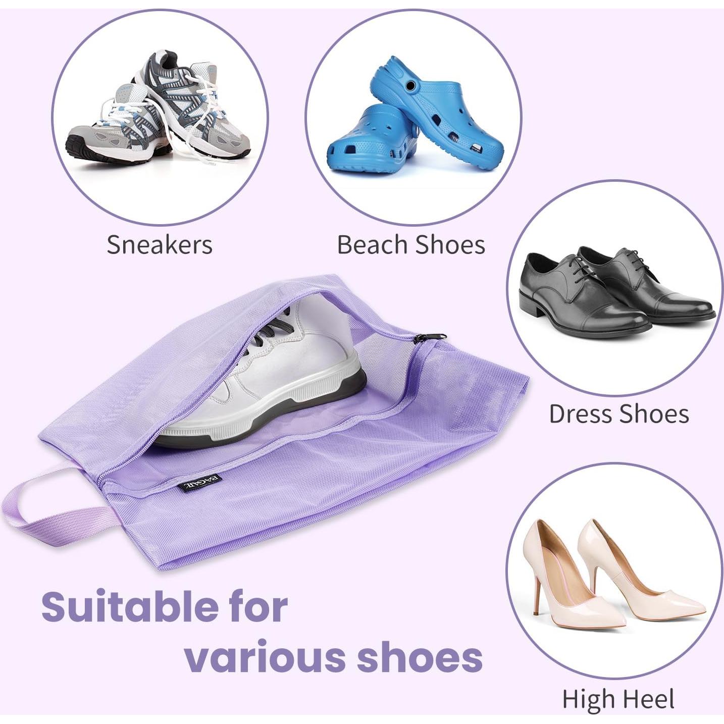 Bolsas de Zapatos Bagail para Viaje 43x25x13cm Lavanda 2pcs