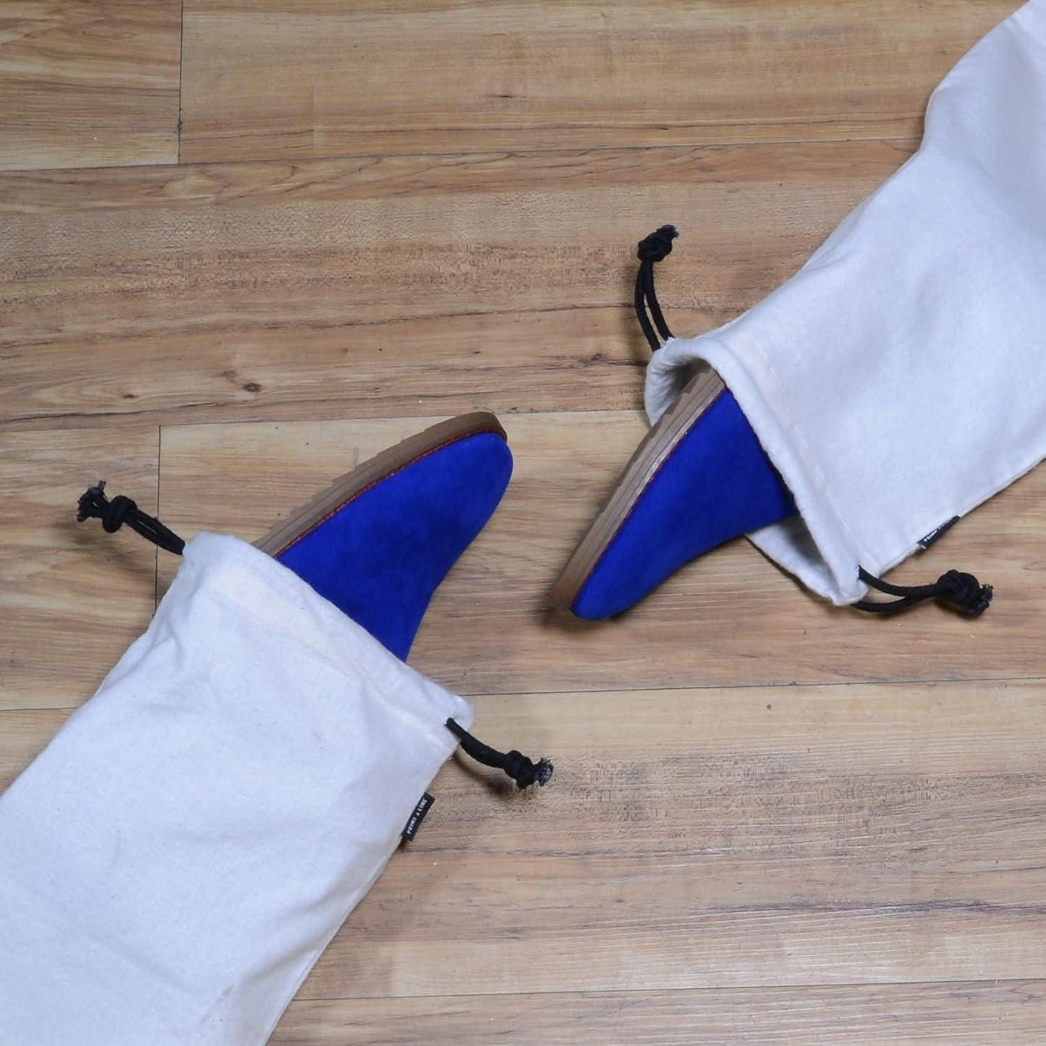 Bolsas de Tela ZENPAC para Zapatos Beige - Pack de 4