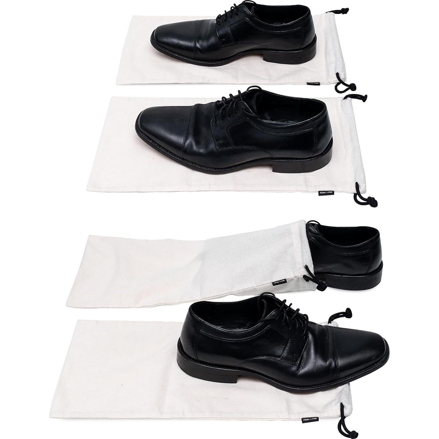 Bolsas de Tela ZENPAC para Zapatos Beige - Pack de 4