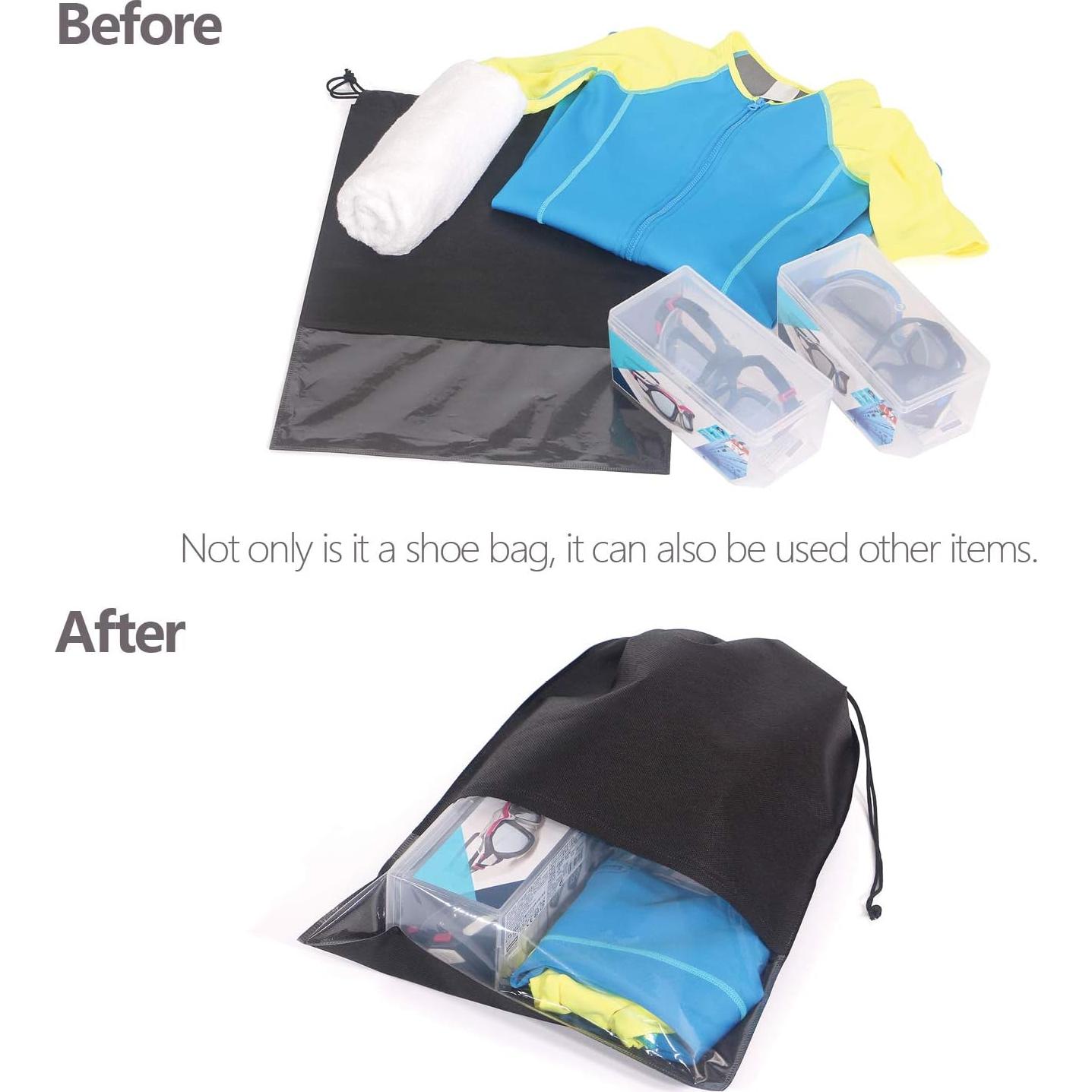 24 Bolsas de Viaje para Zapatos No Tejidas con Cuerda