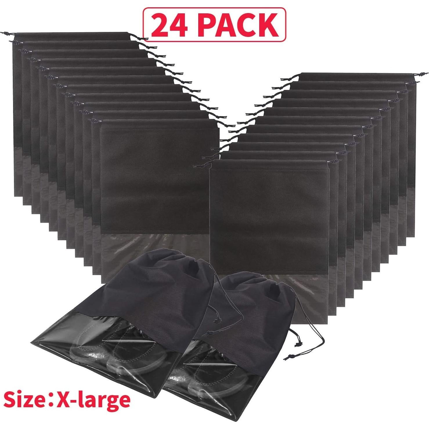 24 Bolsas de Viaje para Zapatos No Tejidas con Cuerda