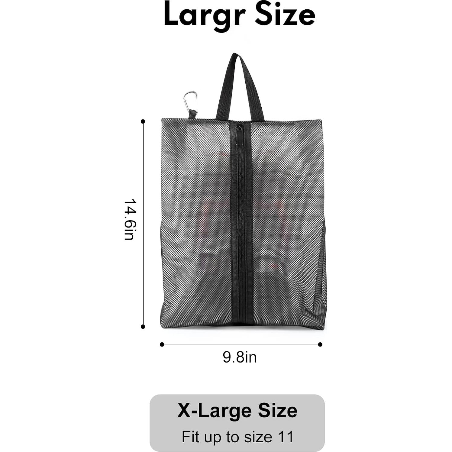 Paquete de 2 Bolsas Impermeables para Zapatos de Viaje Extra Grande